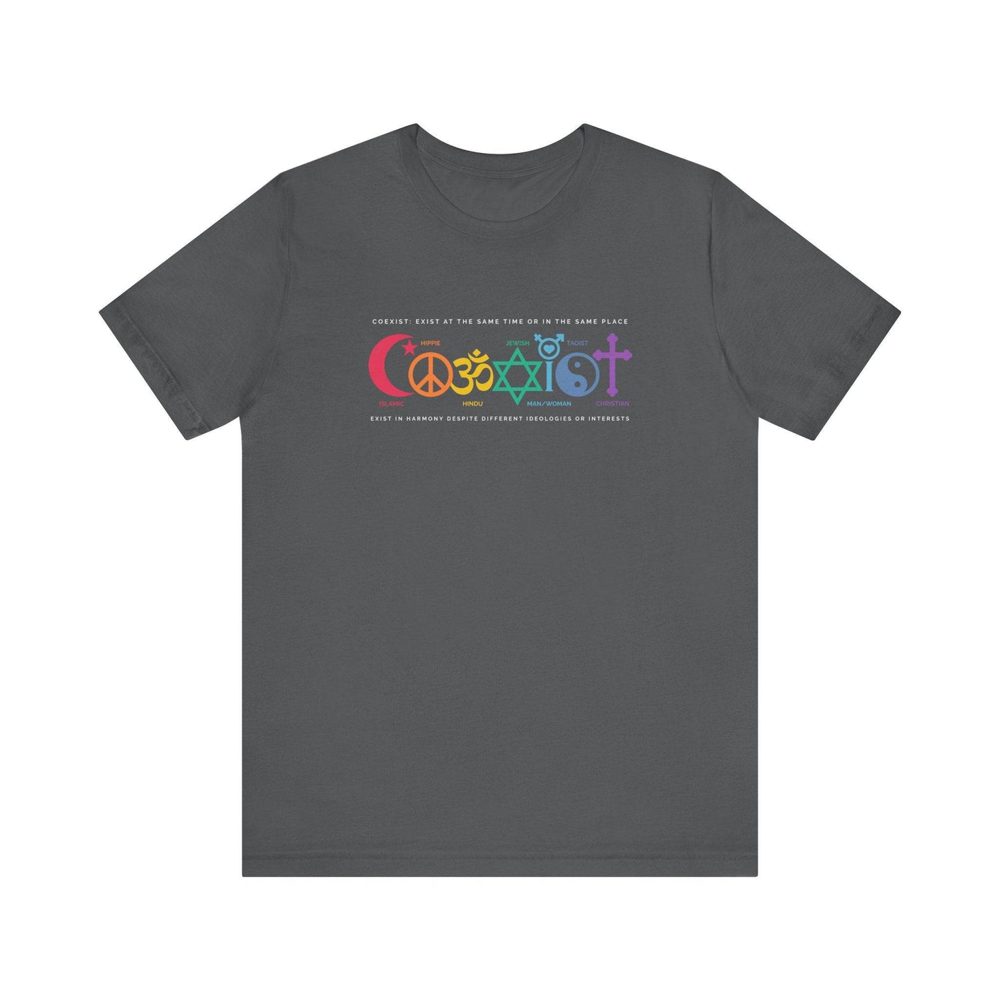 Coexist T-Shirt - Harmony of Religions and Beliefs Tee - Goateez Style