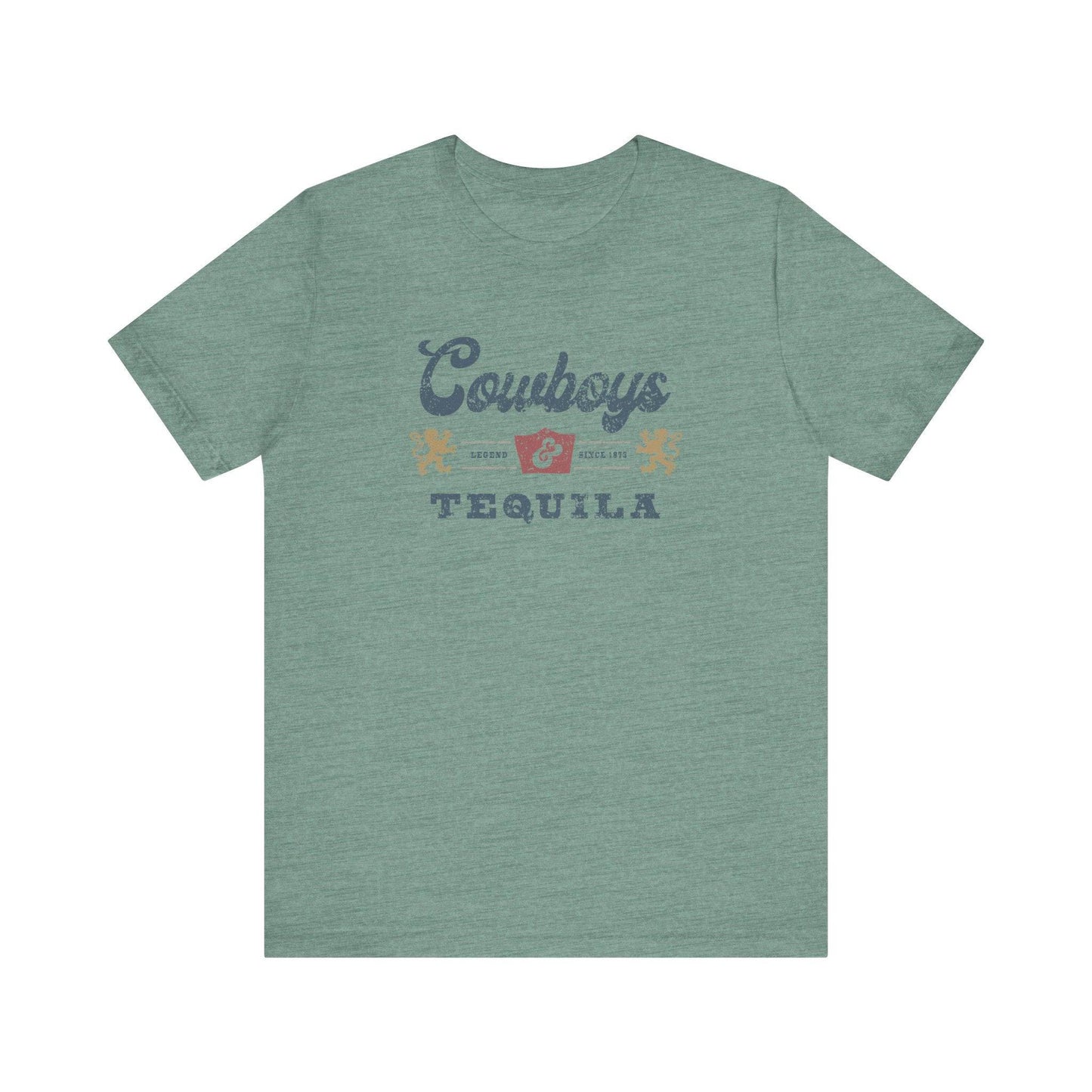 Cowboys and Tequila T-Shirt - Vintage Western Design - Goateez Style