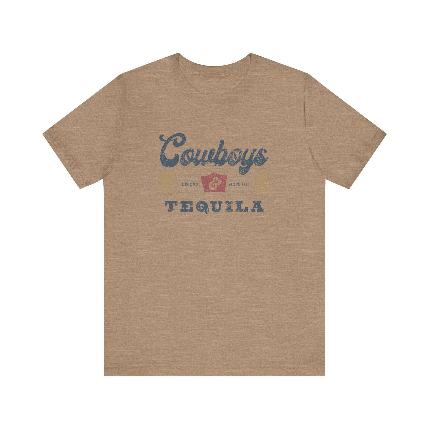 Cowboys and Tequila T-Shirt - Vintage Western Design - Goateez Style