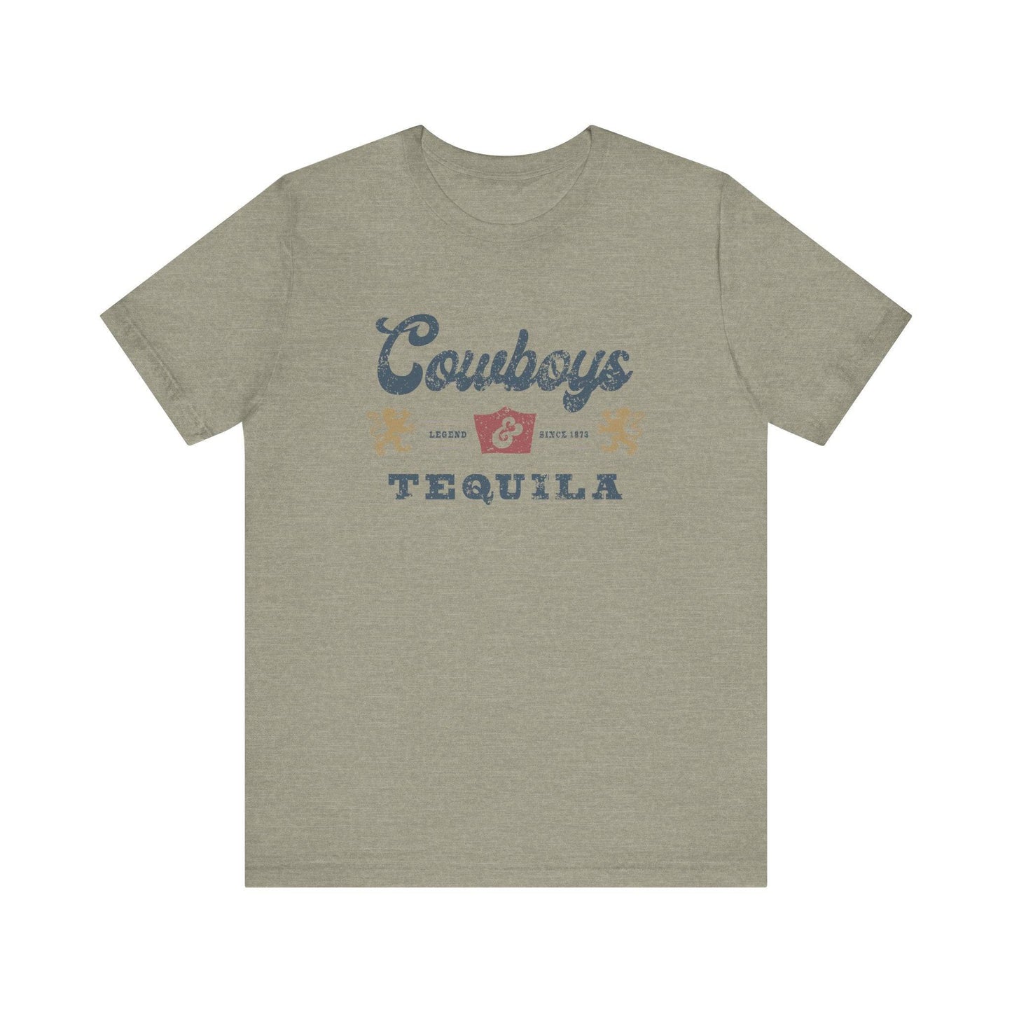 Cowboys and Tequila T-Shirt - Vintage Western Design - Goateez Style