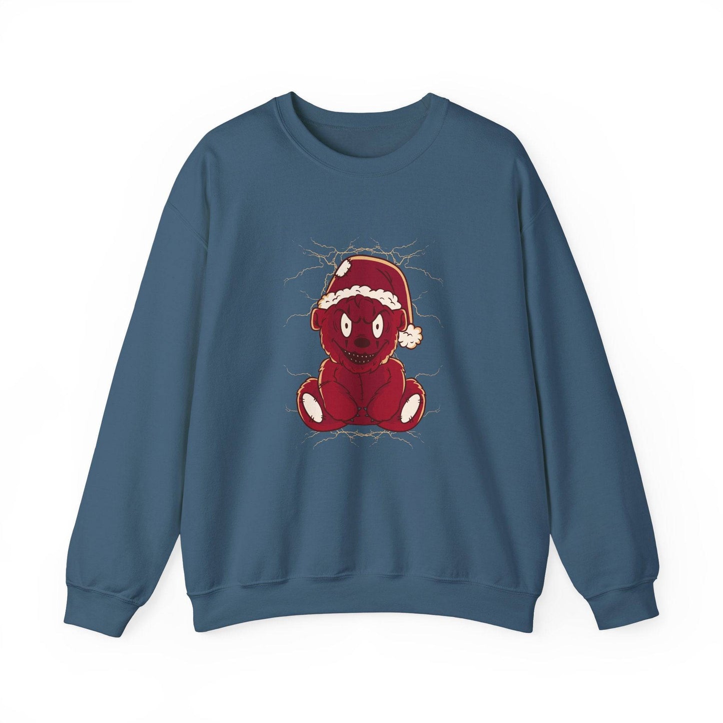 Creepy Christmas Bear Sweatshirt - Funny Spooky Holiday Design - Goateez Style