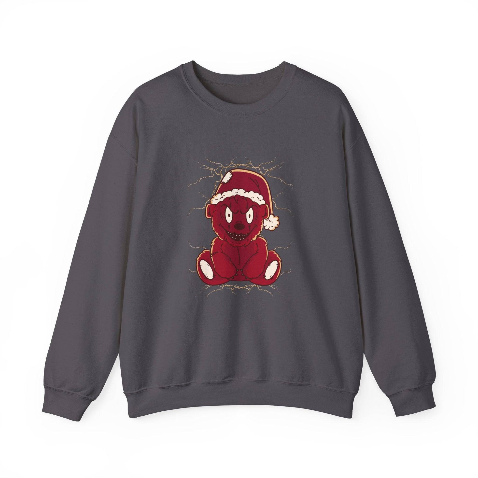 Creepy Christmas Bear Sweatshirt - Funny Spooky Holiday Design - Goateez Style