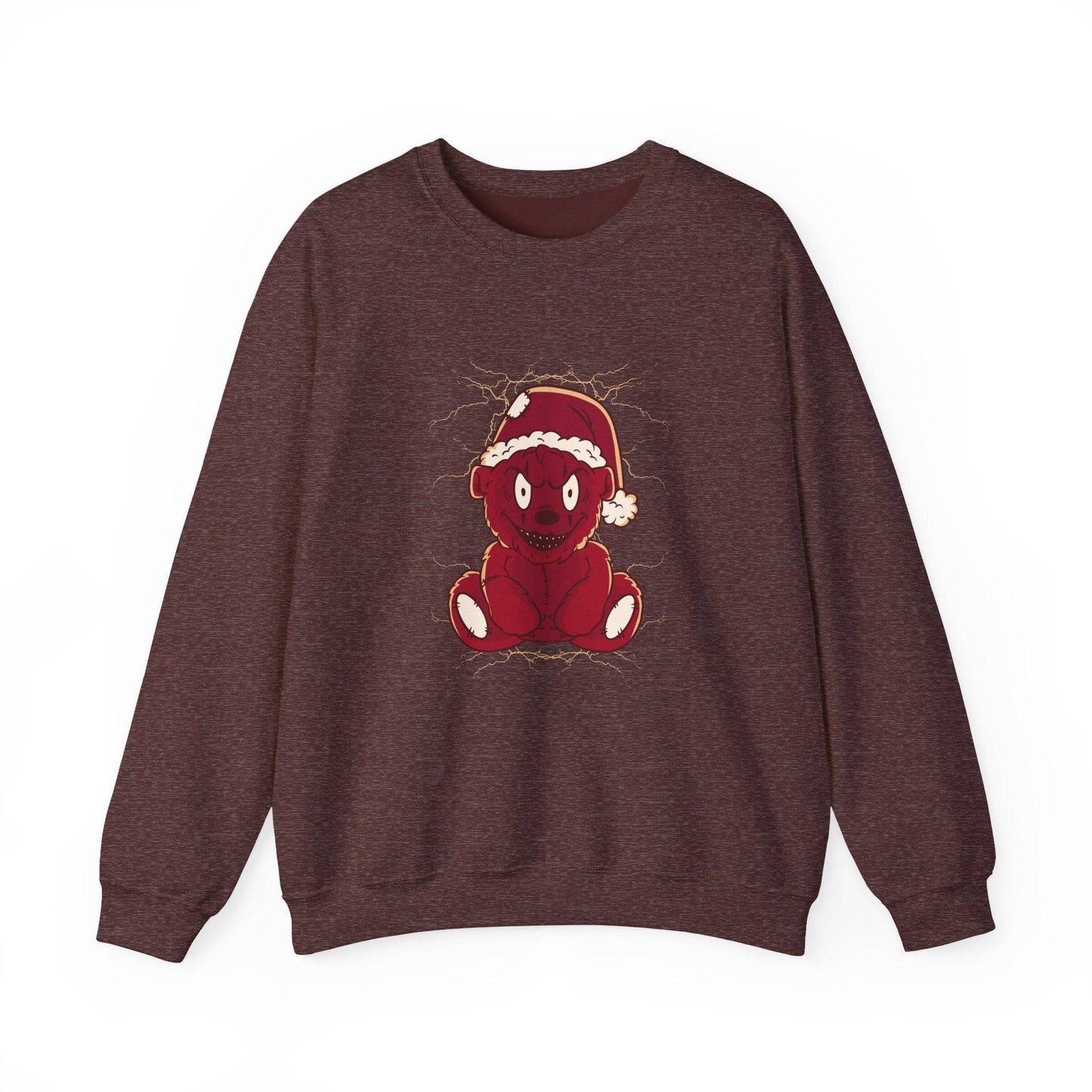 Creepy Christmas Bear Sweatshirt - Funny Spooky Holiday Design - Goateez Style