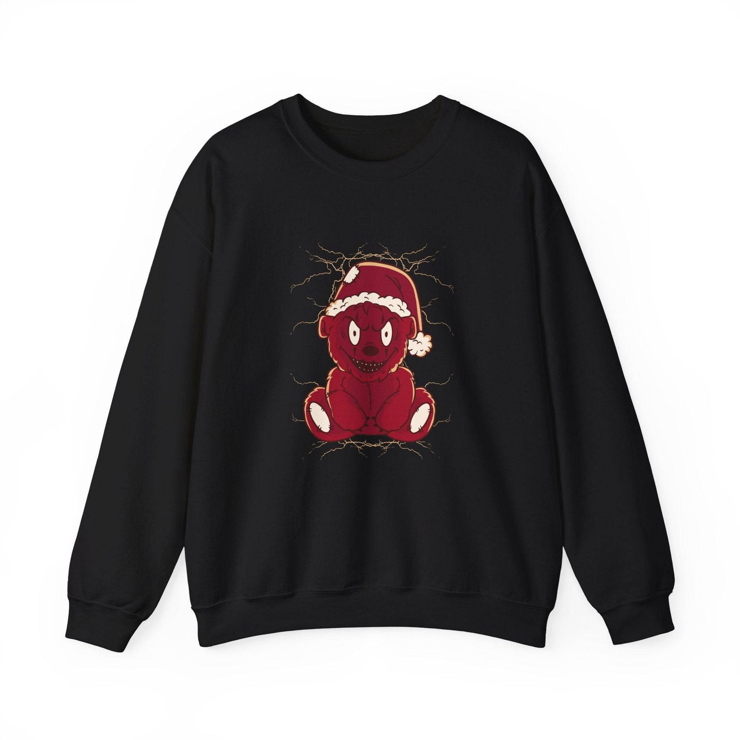 Creepy Christmas Bear Sweatshirt - Funny Spooky Holiday Design - Goateez Style