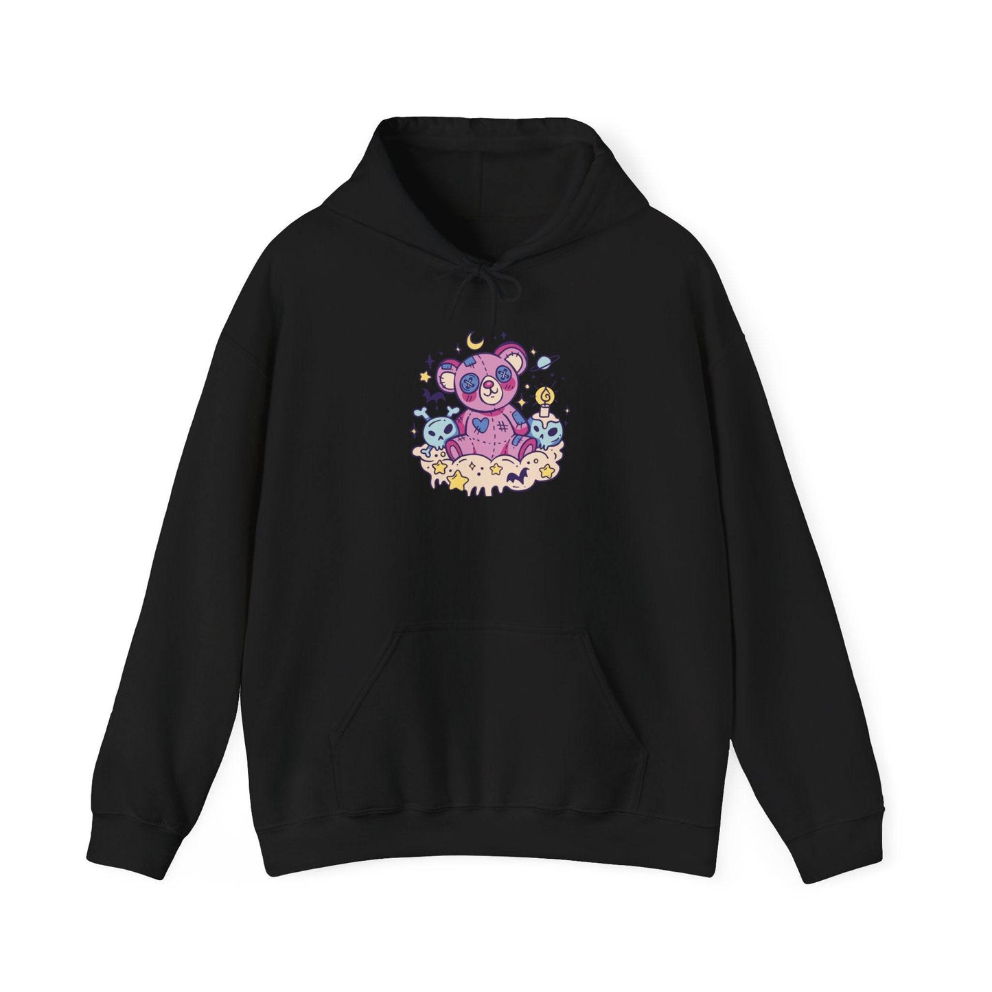 Creepy Kawaii Teddy Bear Hoodie - Cute and Spooky Unisex Hooded Sweatshirt - Goateez Style