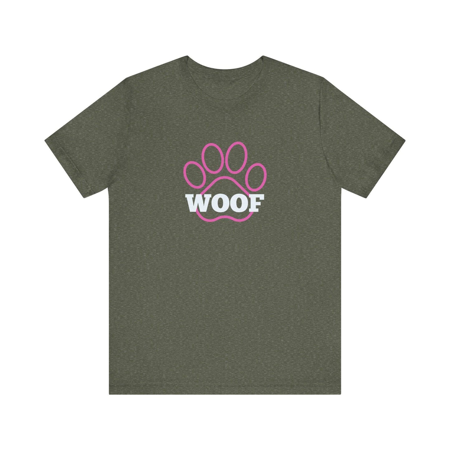 Cute Pink Woof Dog Paw T-Shirt - Goateez Style