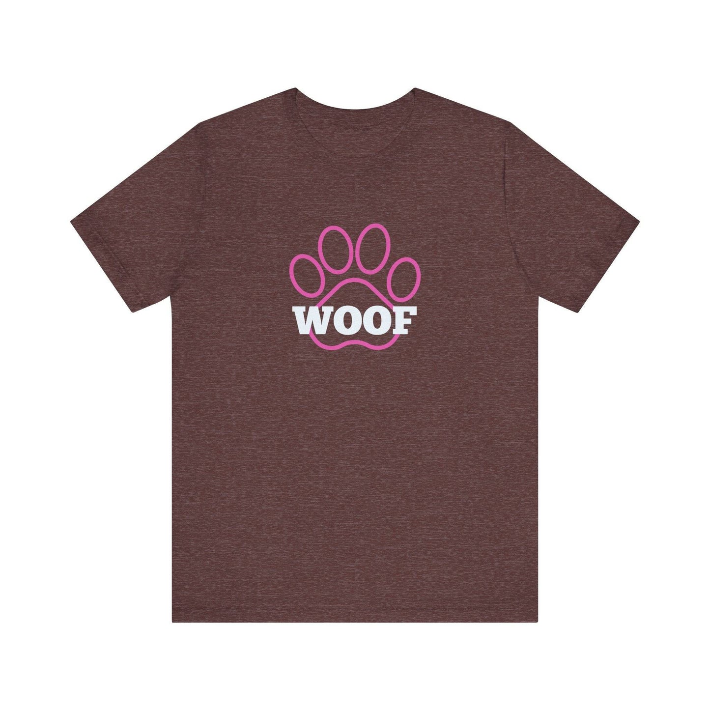 Cute Pink Woof Dog Paw T-Shirt - Goateez Style