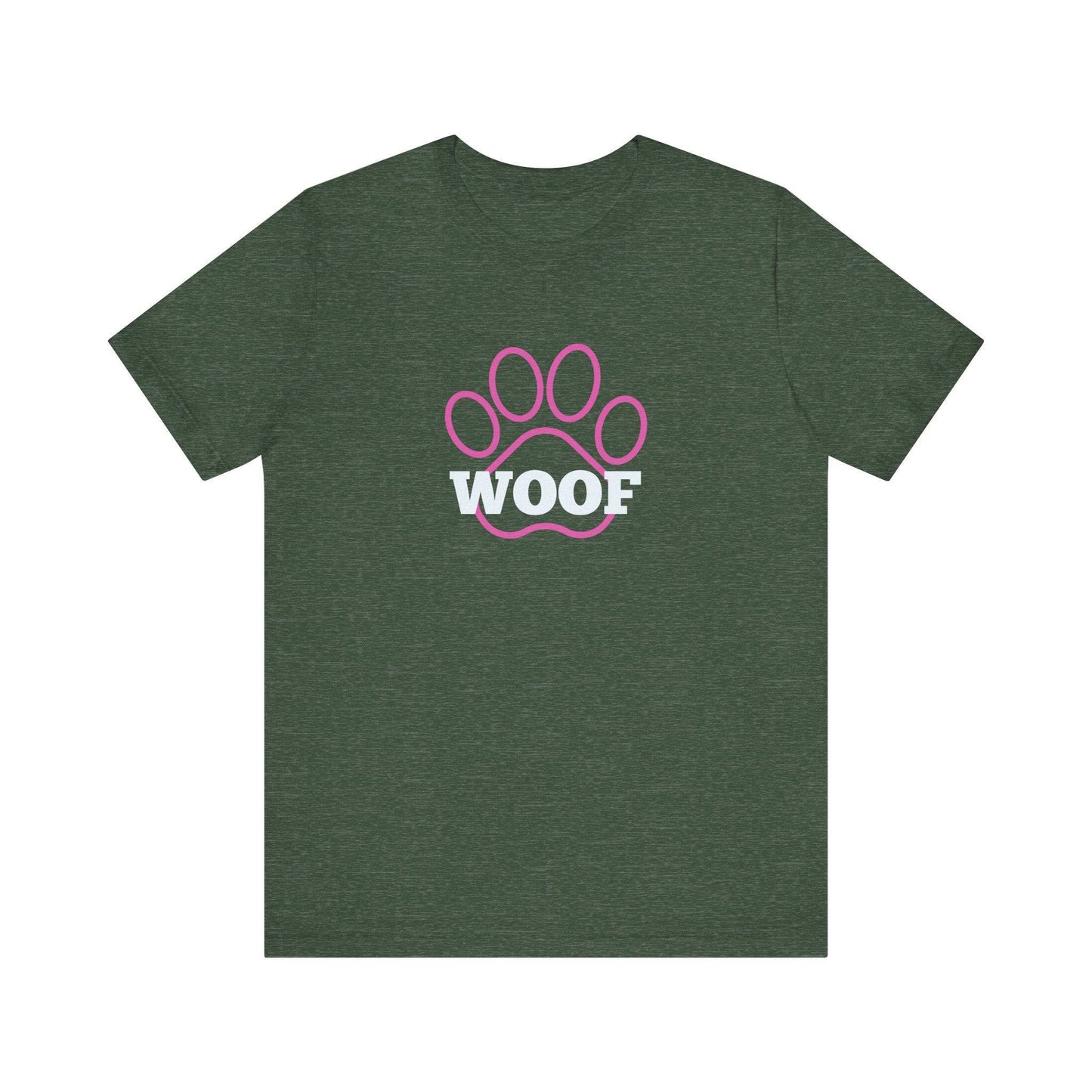 Cute Pink Woof Dog Paw T-Shirt - Goateez Style