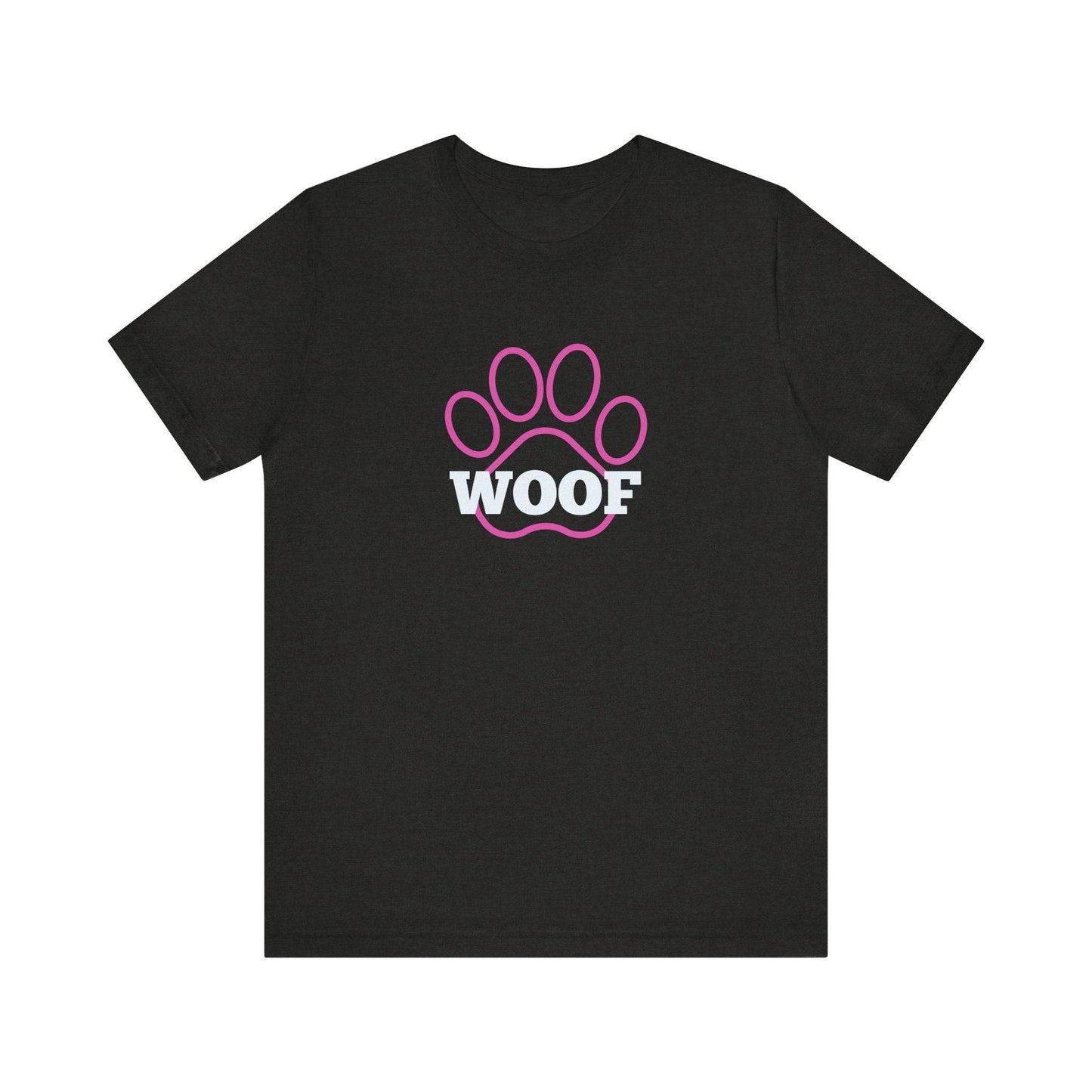 Cute Pink Woof Dog Paw T-Shirt - Goateez Style