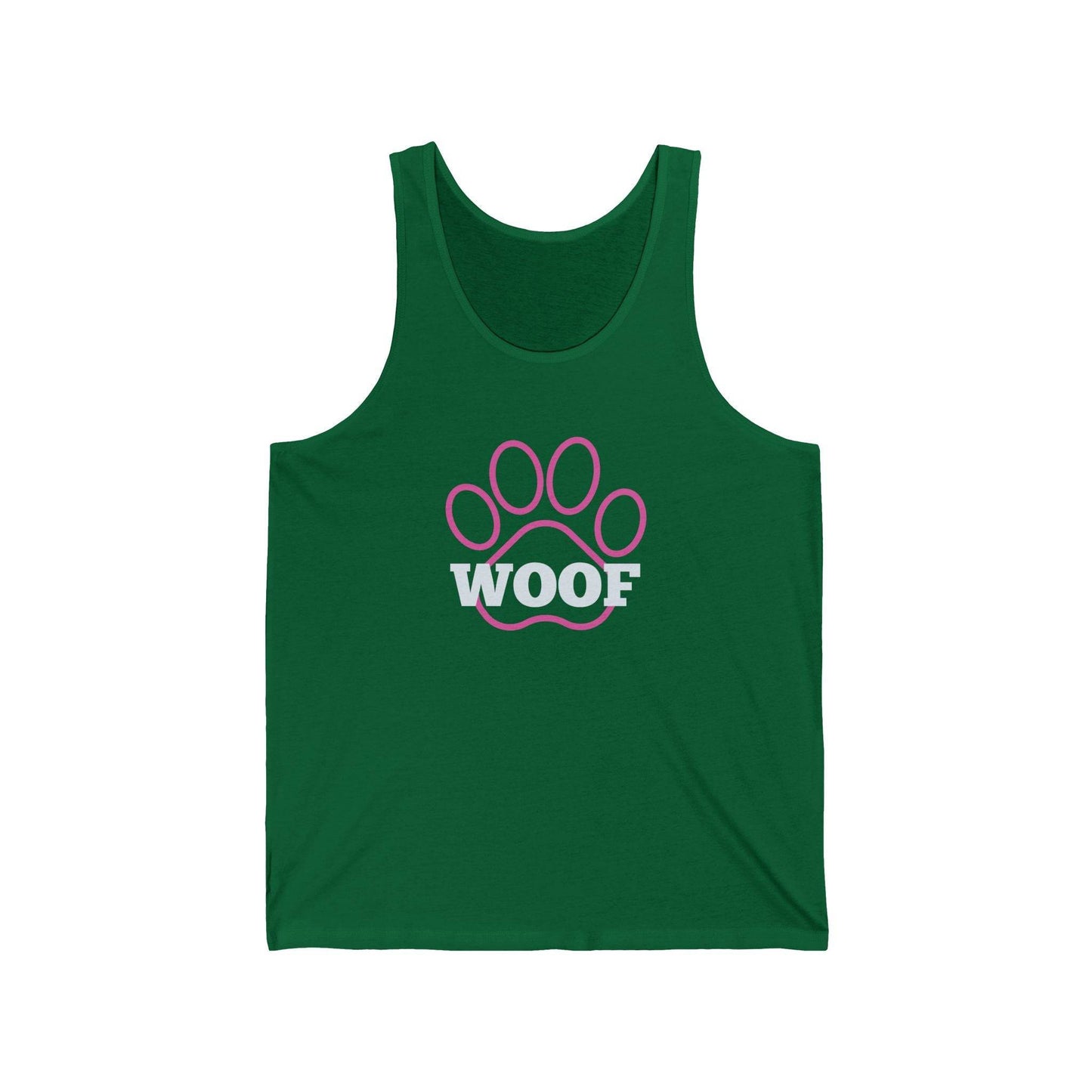 Cute Pink Woof Dog Paw Tank Top - Goateez Style