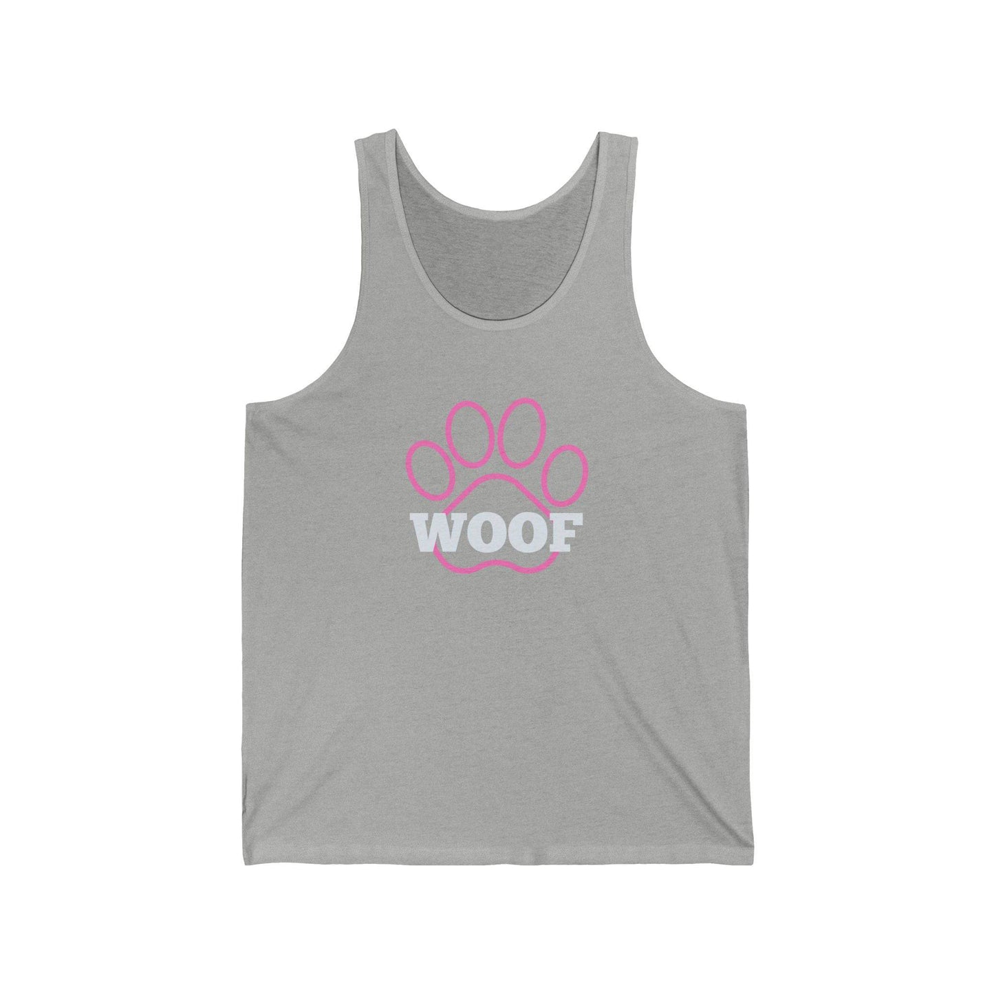 Cute Pink Woof Dog Paw Tank Top - Goateez Style