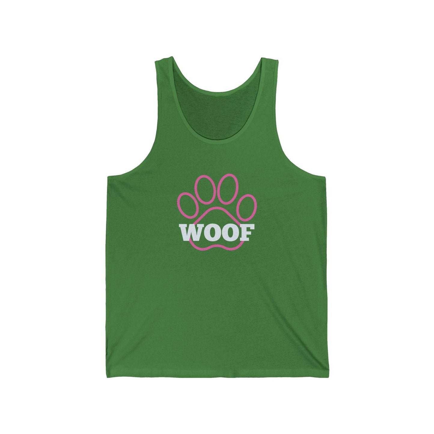 Cute Pink Woof Dog Paw Tank Top - Goateez Style