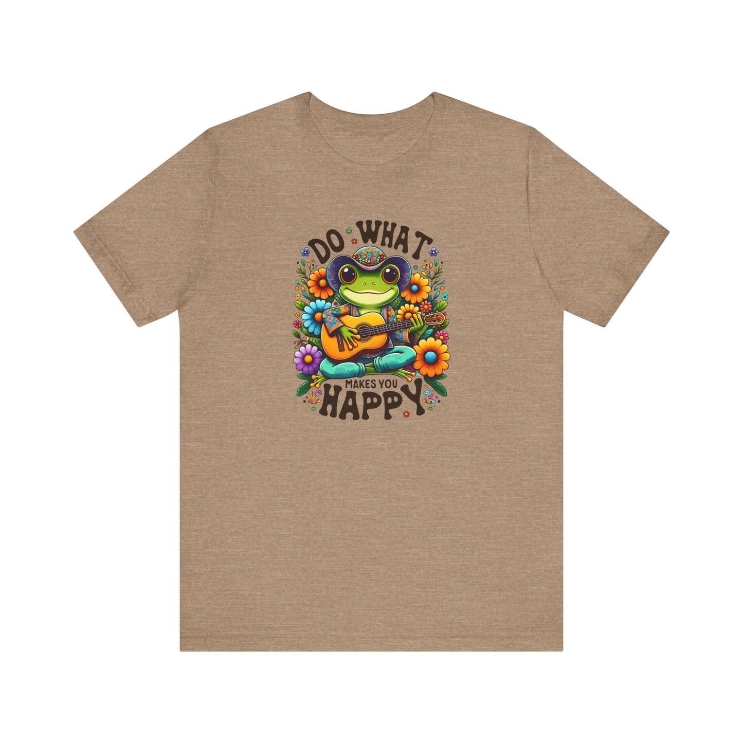 Do What Makes You Happy Frog T-Shirt - Cute Motivational Tee - Goateez Style