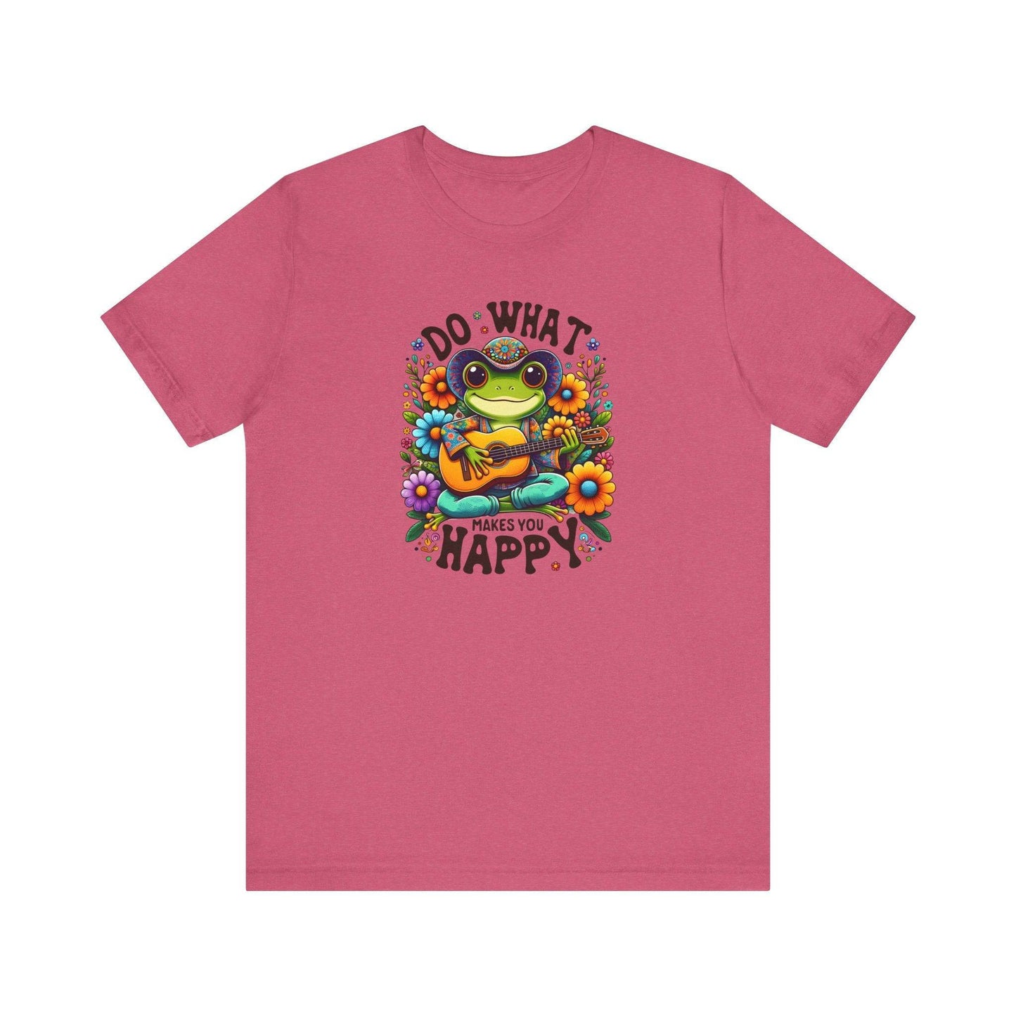 Do What Makes You Happy Frog T-Shirt - Cute Motivational Tee - Goateez Style