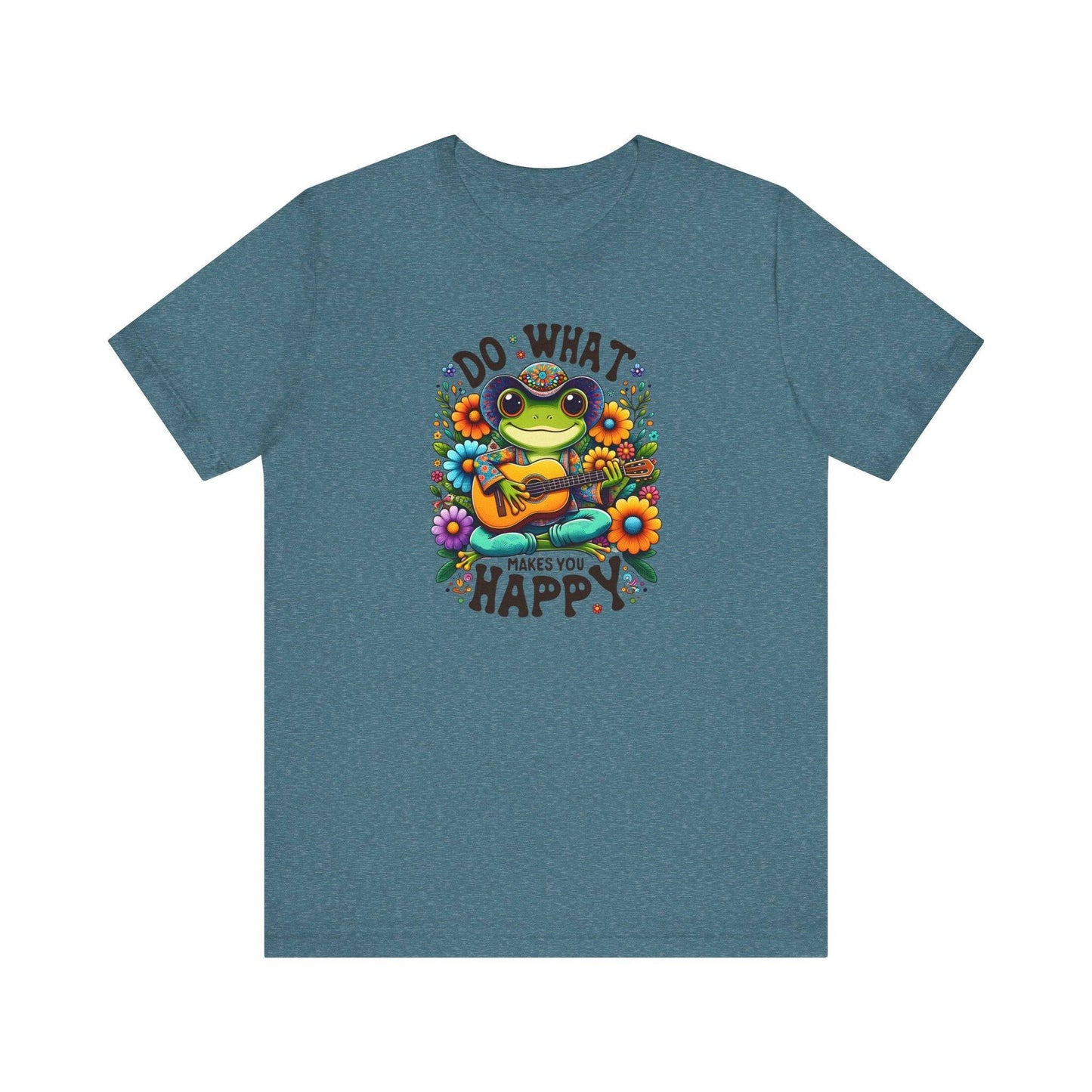 Do What Makes You Happy Frog T-Shirt - Cute Motivational Tee - Goateez Style