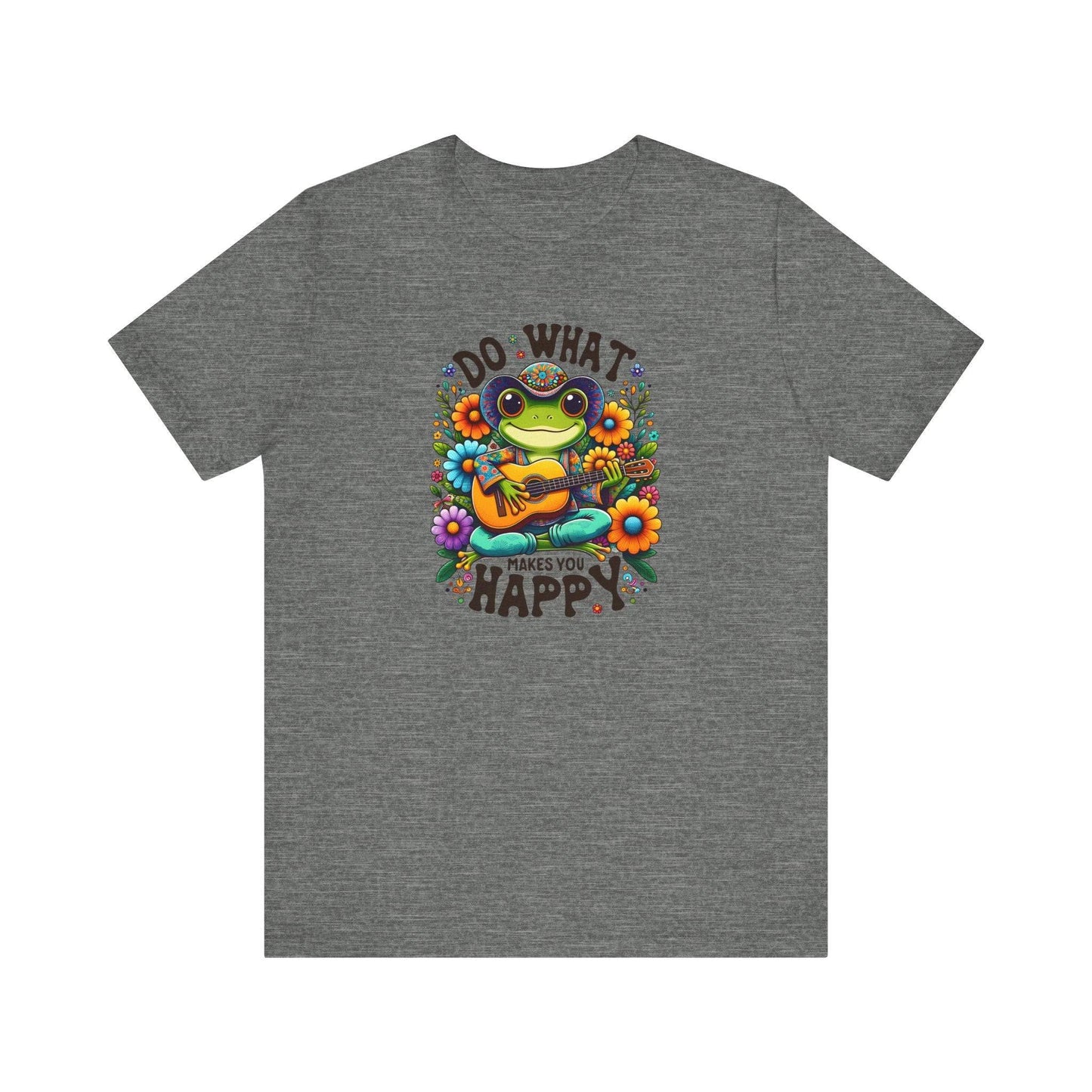 Do What Makes You Happy Frog T-Shirt - Cute Motivational Tee - Goateez Style