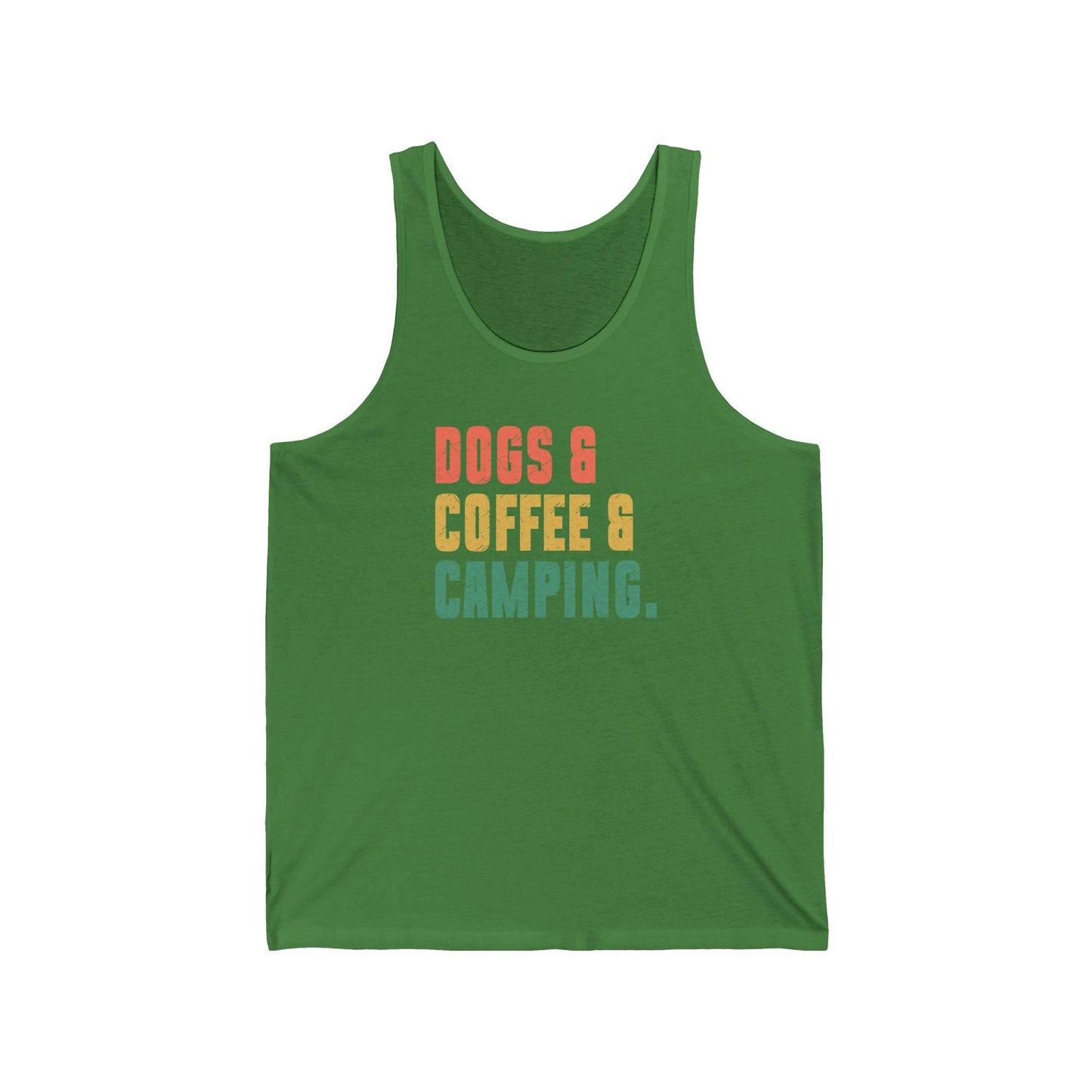 Dogs, Coffee & Camping Tank Top - Summer Adventure Gear - Goateez Style