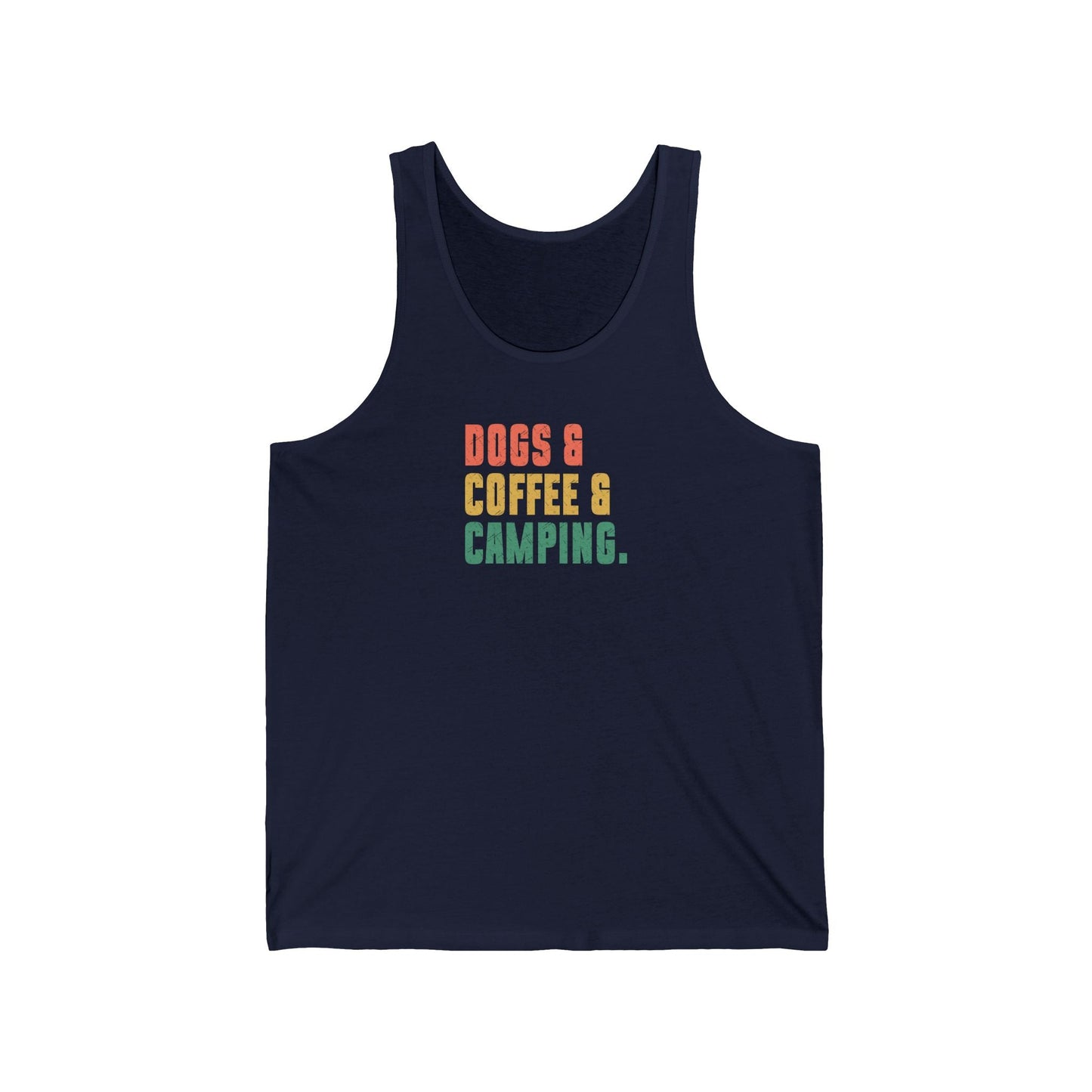 Dogs, Coffee & Camping Tank Top - Summer Adventure Gear - Goateez Style