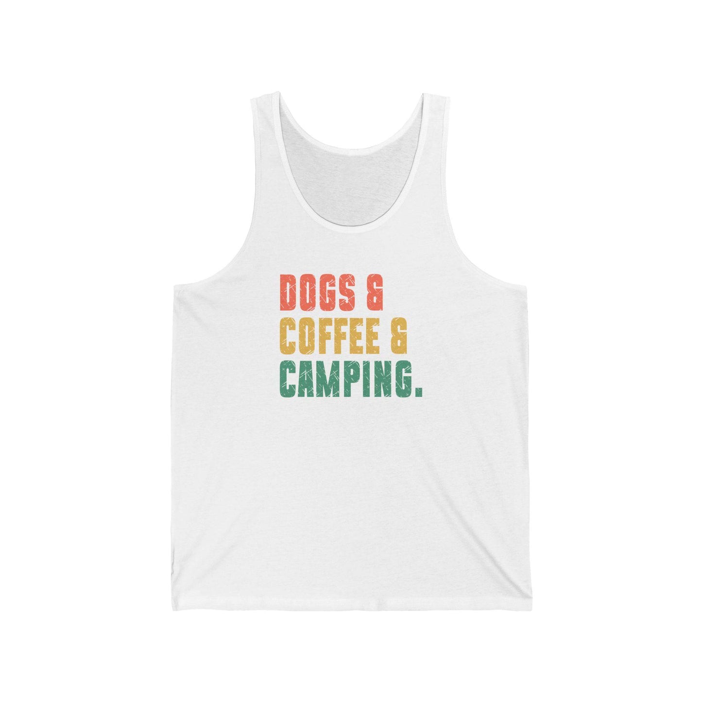 Dogs, Coffee & Camping Tank Top - Summer Adventure Gear - Goateez Style