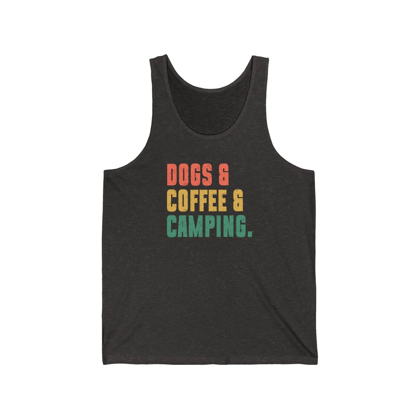 Dogs, Coffee & Camping Tank Top - Summer Adventure Gear - Goateez Style