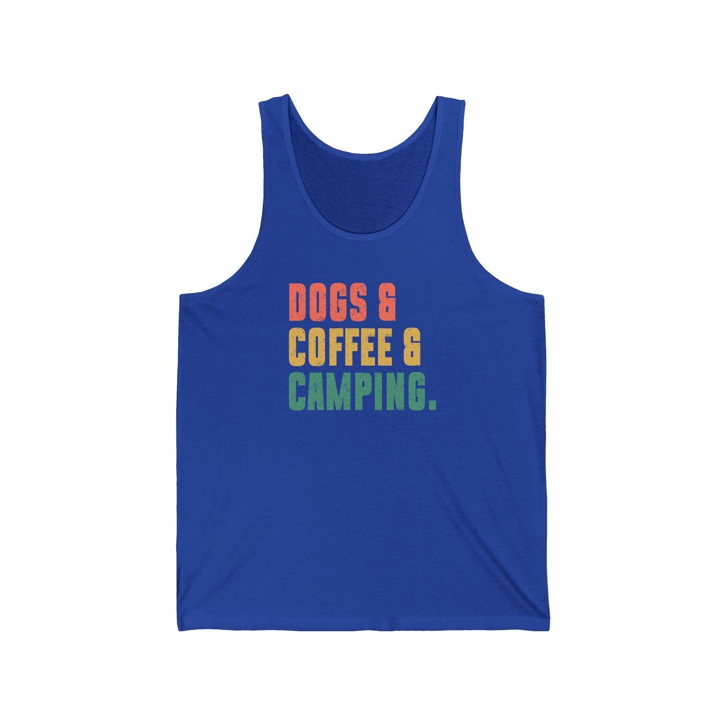 Dogs, Coffee & Camping Tank Top - Summer Adventure Gear - Goateez Style