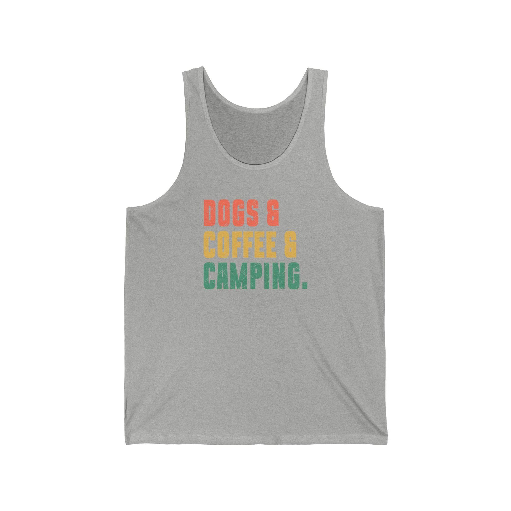 Dogs, Coffee & Camping Tank Top - Summer Adventure Gear - Goateez Style