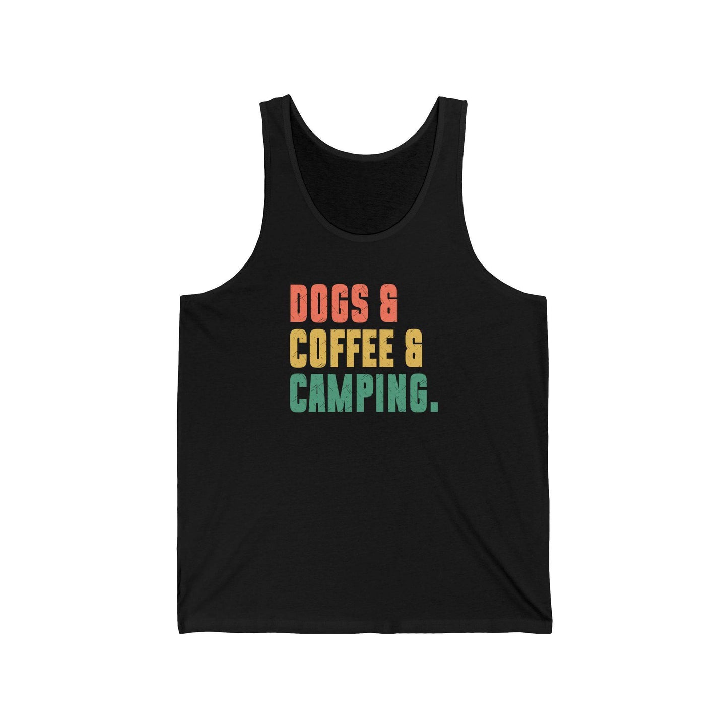 Dogs, Coffee & Camping Tank Top - Summer Adventure Gear - Goateez Style