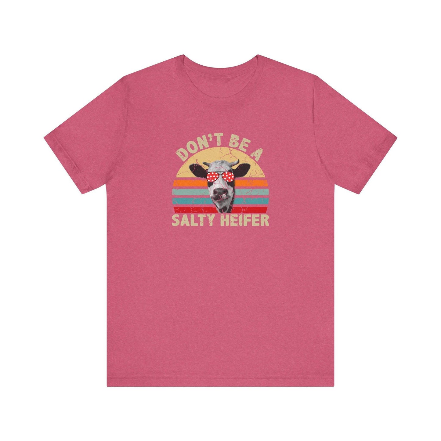 Don't Be a Salty Heifer Funny Cow T-Shirt Retro Design - Goateez Style