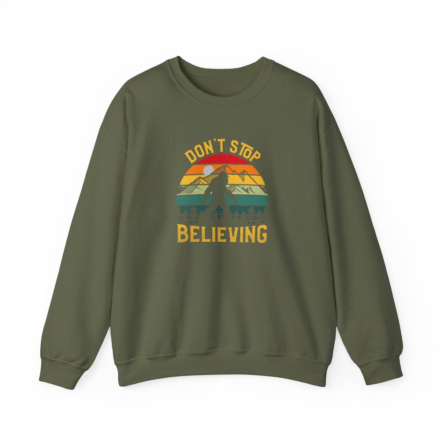 Don't Stop Believing Bigfoot Retro Sweatshirt - Goateez Style