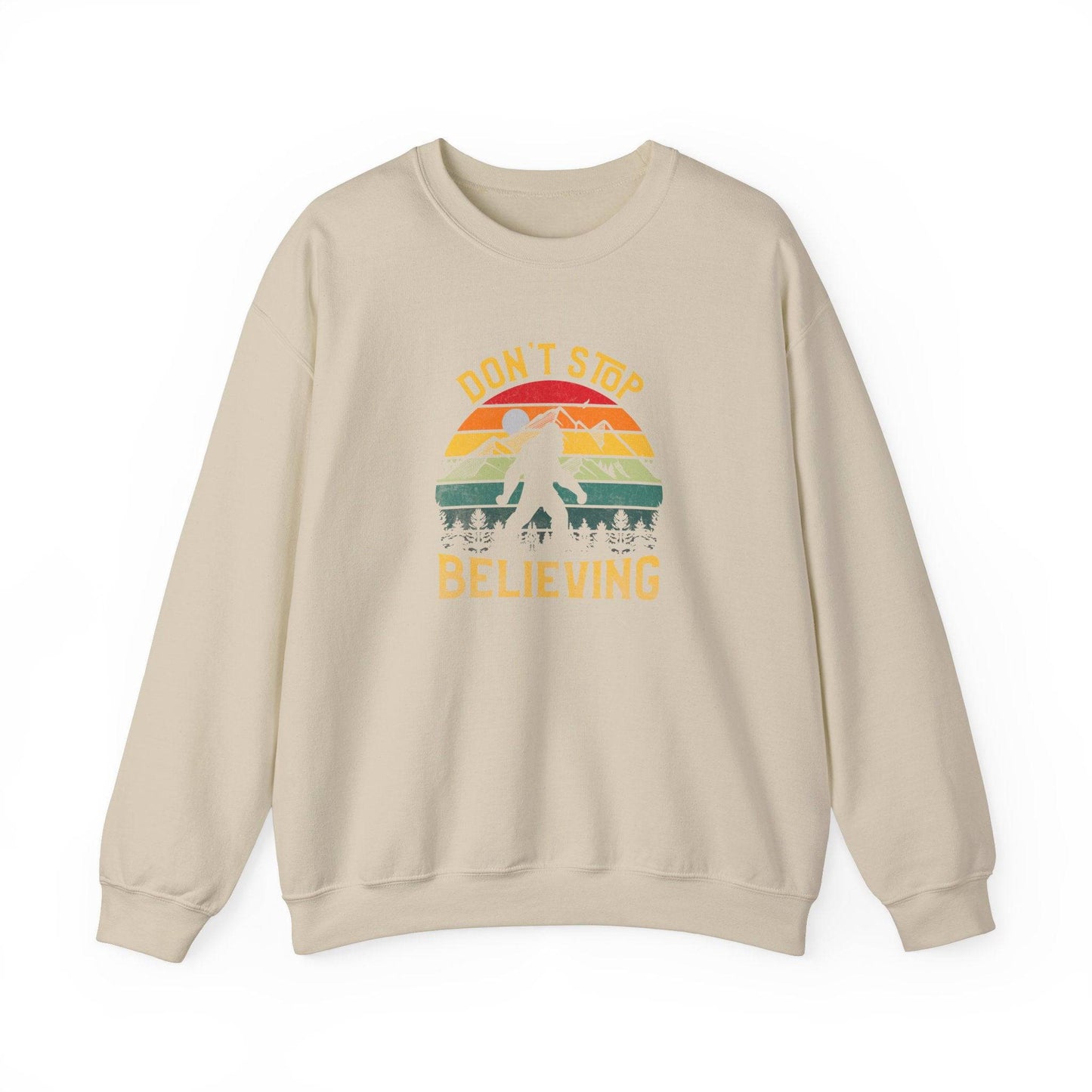 Don't Stop Believing Bigfoot Retro Sweatshirt - Goateez Style