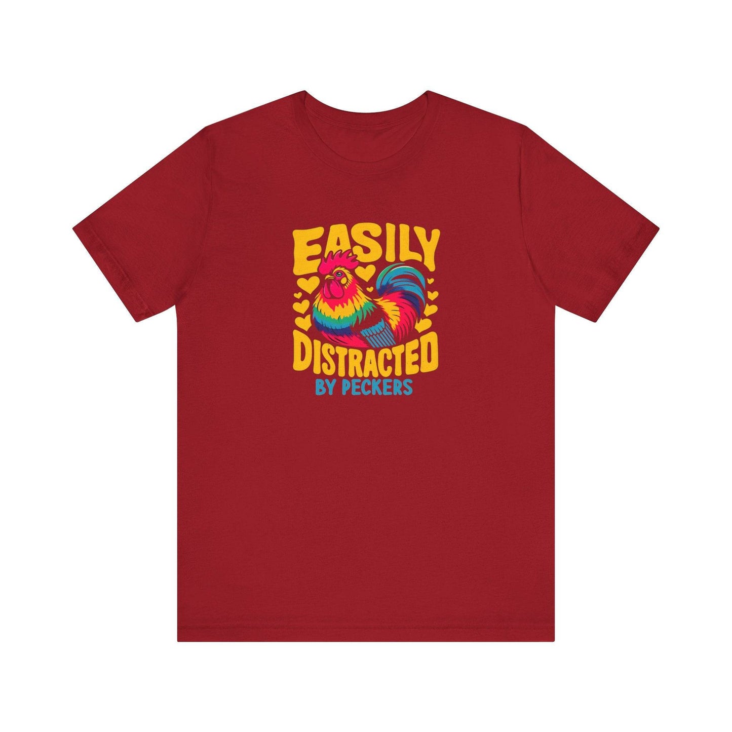 Easily Distracted By Peckers Funny T-Shirt | Hilarious Bird Lovers Tee - Goateez Style