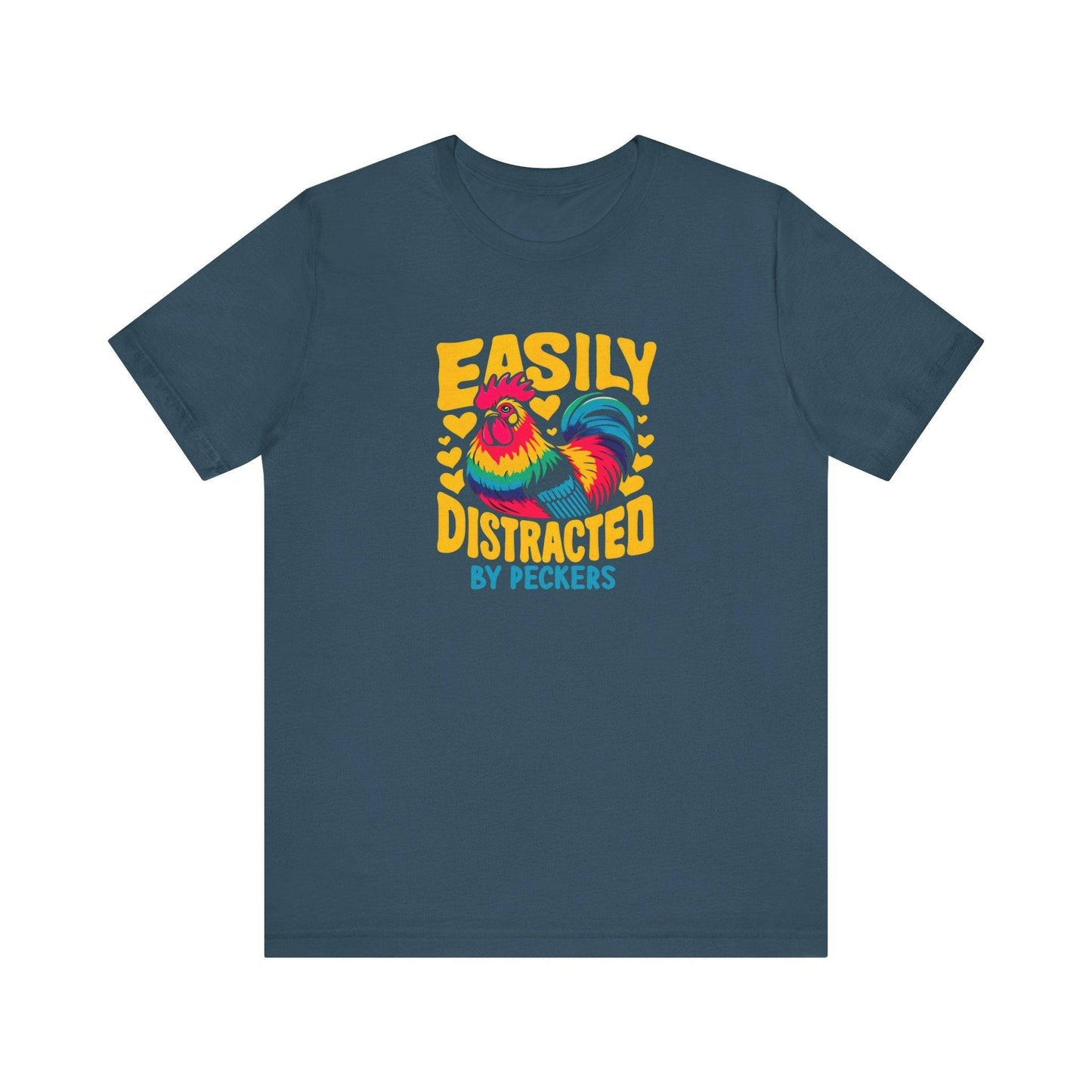 Easily Distracted By Peckers Funny T-Shirt | Hilarious Bird Lovers Tee - Goateez Style