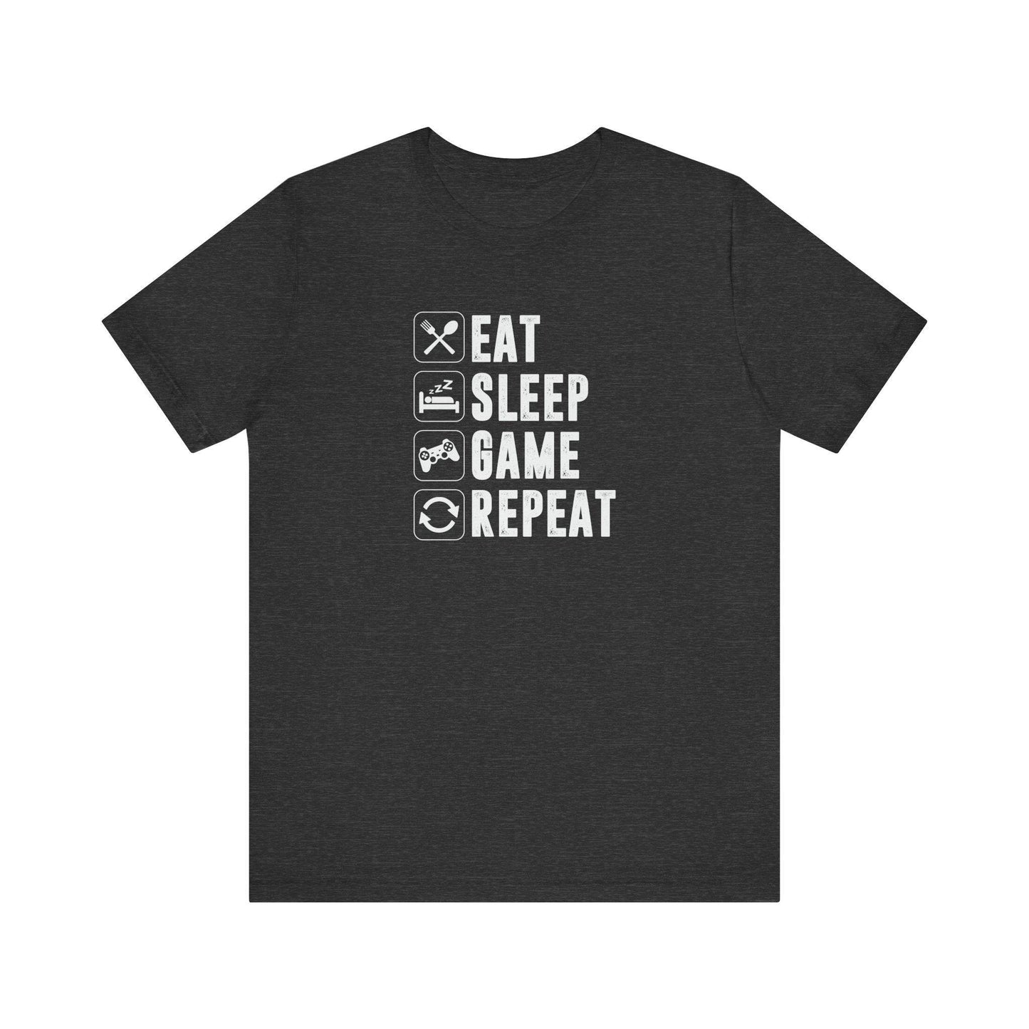 Eat Sleep Game Repeat T-Shirt Funny Gamer Design - Goateez Style