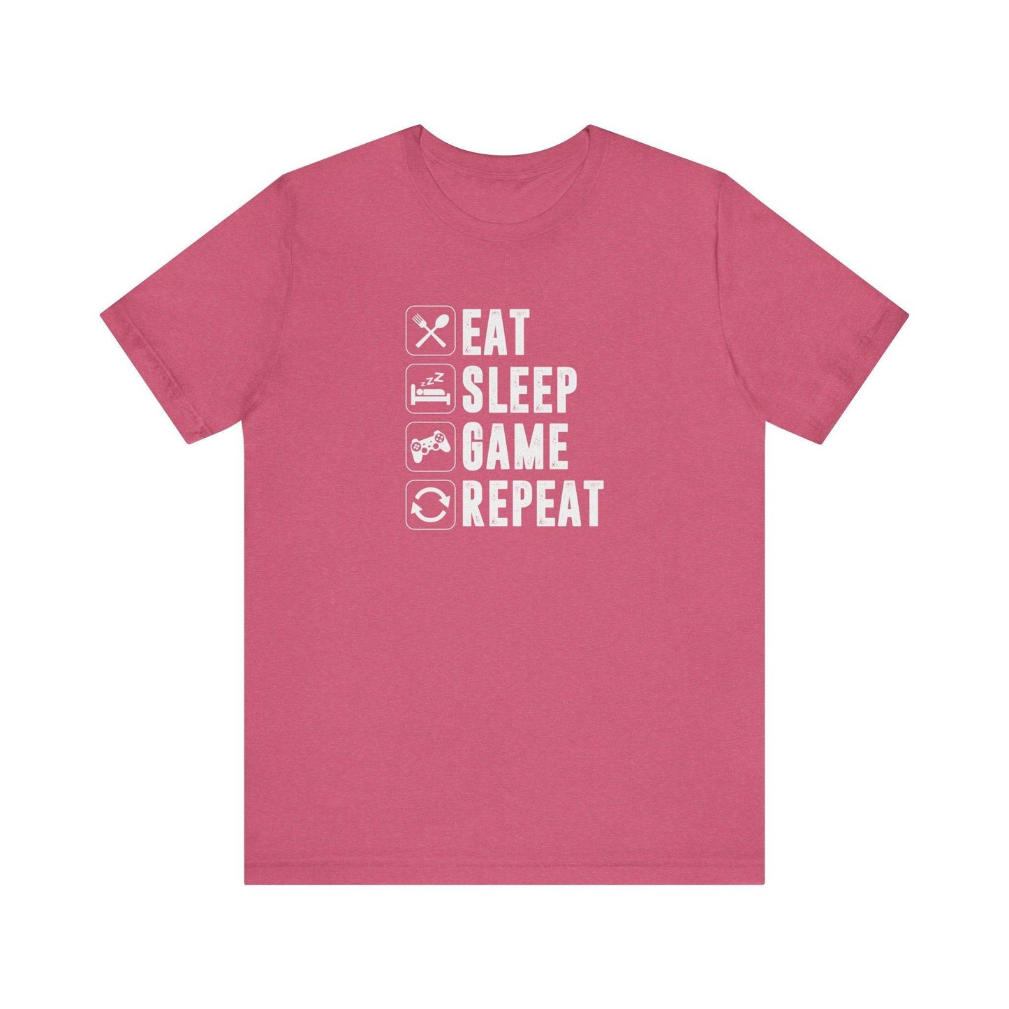 Eat Sleep Game Repeat T-Shirt Funny Gamer Design - Goateez Style