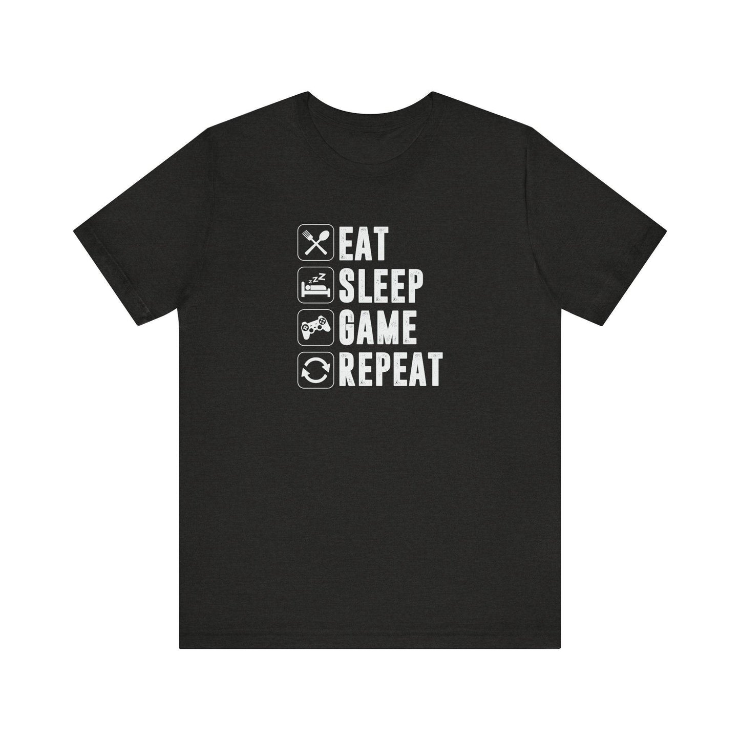 Eat Sleep Game Repeat T-Shirt Funny Gamer Design - Goateez Style