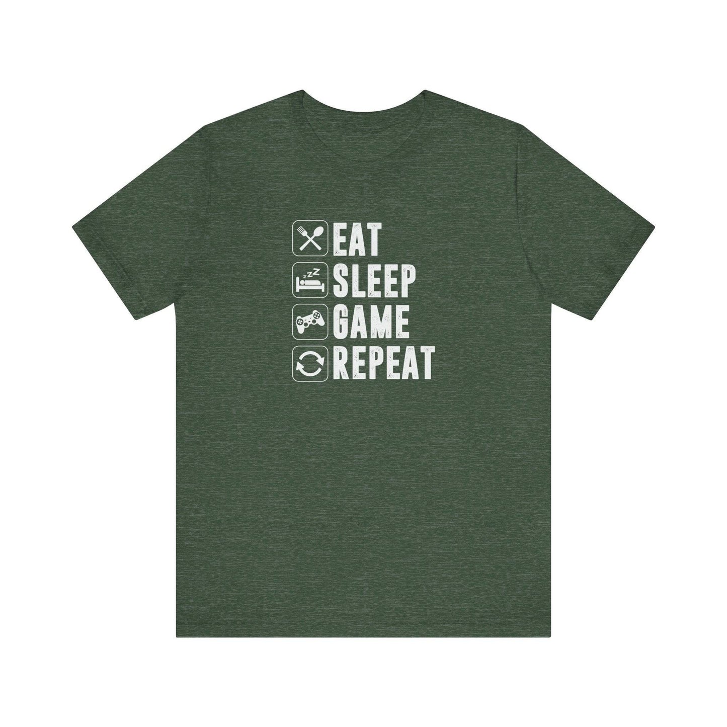 Eat Sleep Game Repeat T-Shirt Funny Gamer Design - Goateez Style