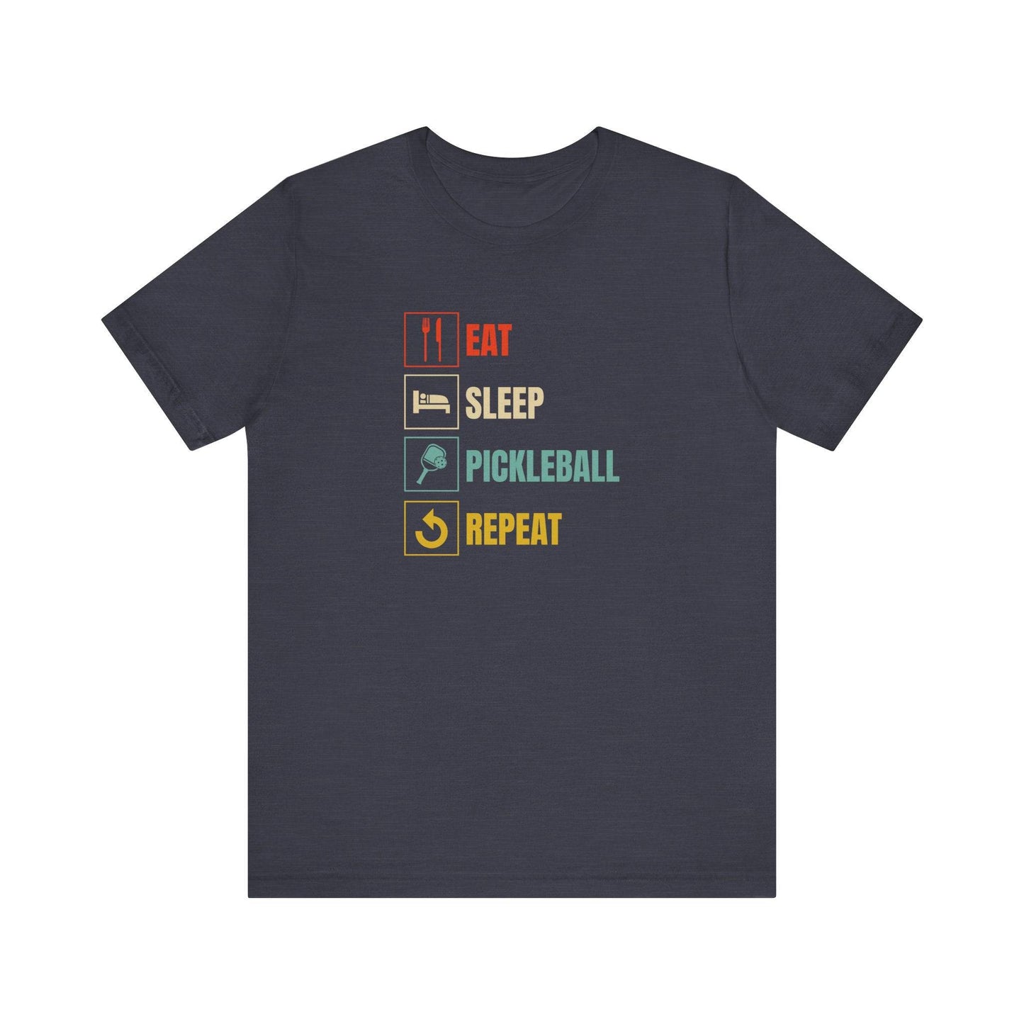 Eat Sleep Pickleball Repeat T-Shirt Funny Pickleball Design - Goateez Style