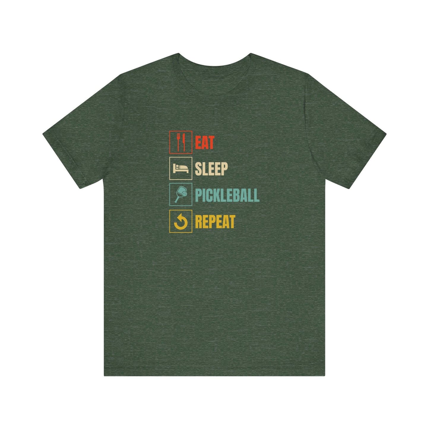 Eat Sleep Pickleball Repeat T-Shirt Funny Pickleball Design - Goateez Style