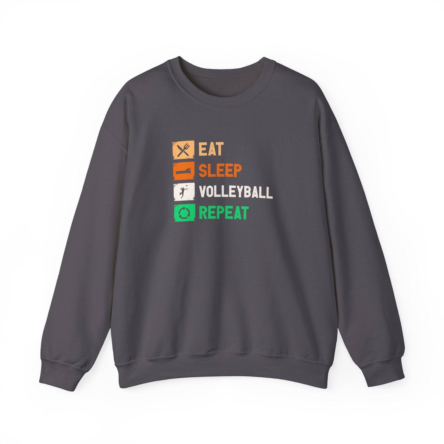 Eat Sleep Volleyball Repeat Sweatshirt - Fun Volleyball Hoodie - Goateez Style