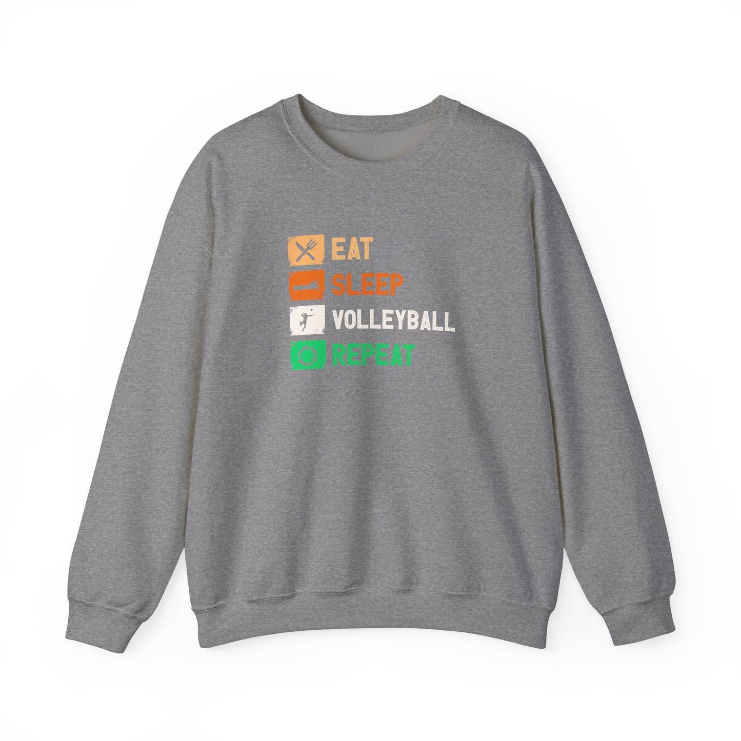 Eat Sleep Volleyball Repeat Sweatshirt - Fun Volleyball Hoodie - Goateez Style