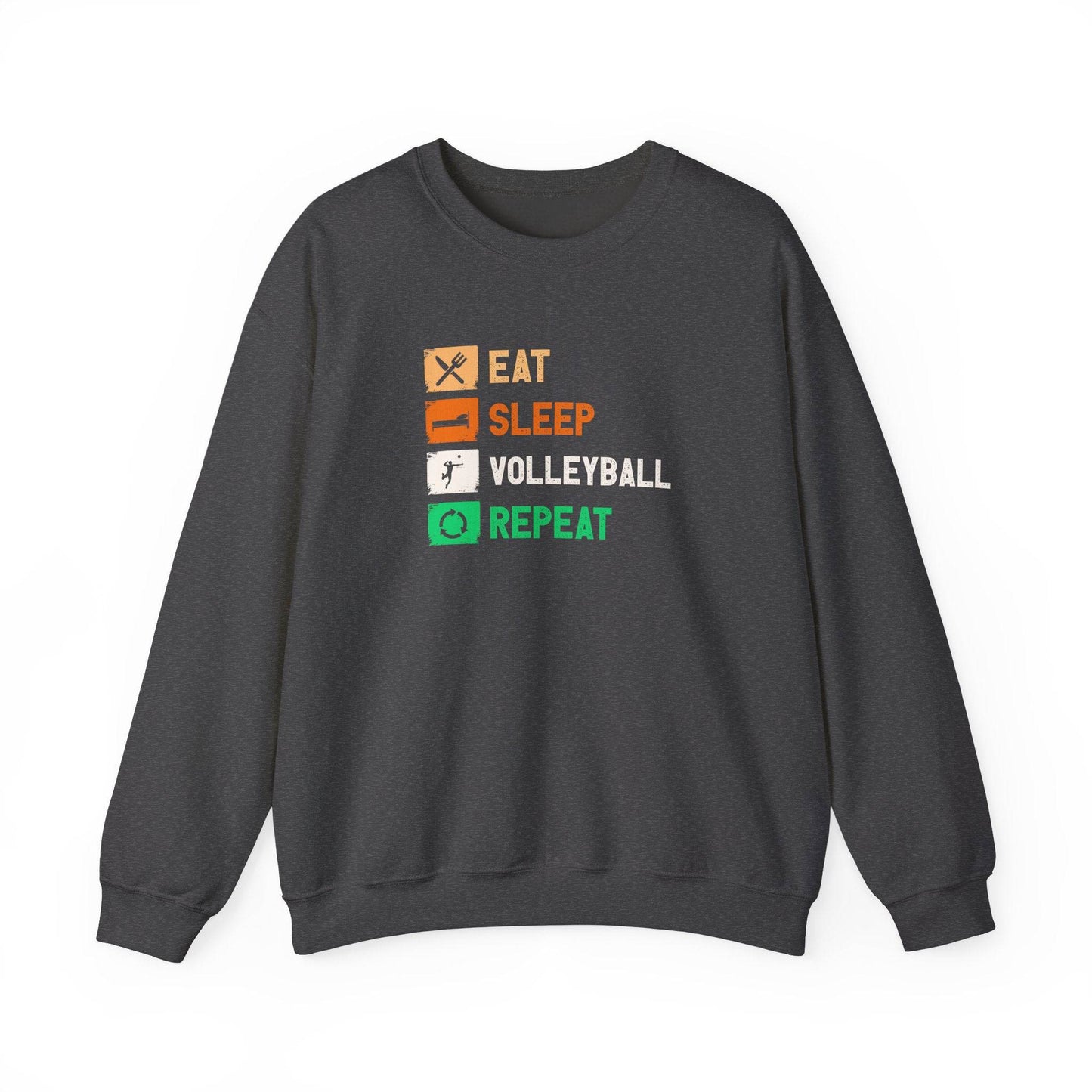 Eat Sleep Volleyball Repeat Sweatshirt - Fun Volleyball Hoodie - Goateez Style