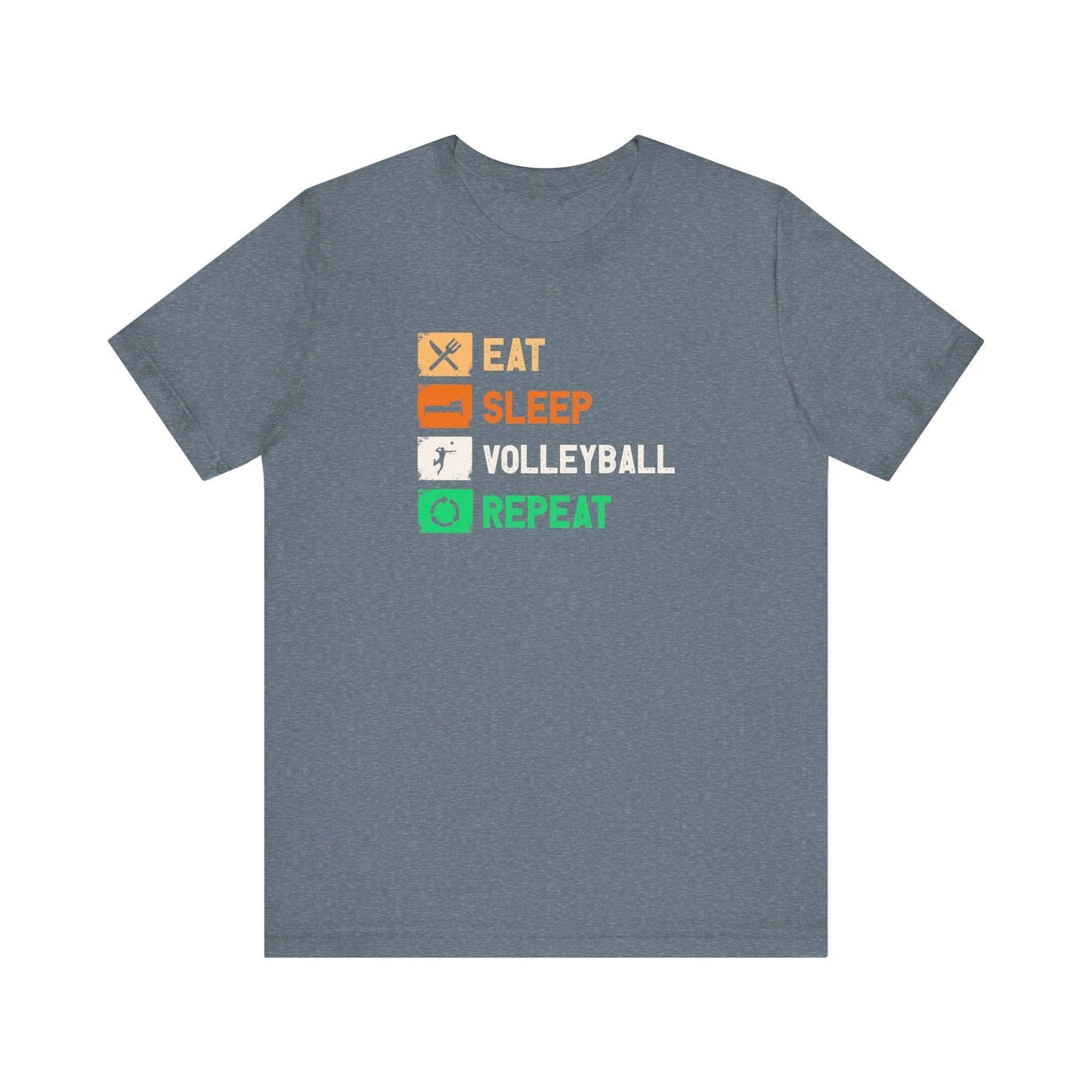 Eat Sleep Volleyball Repeat T-Shirt - Fun Volleyball Player Shirt - Goateez Style