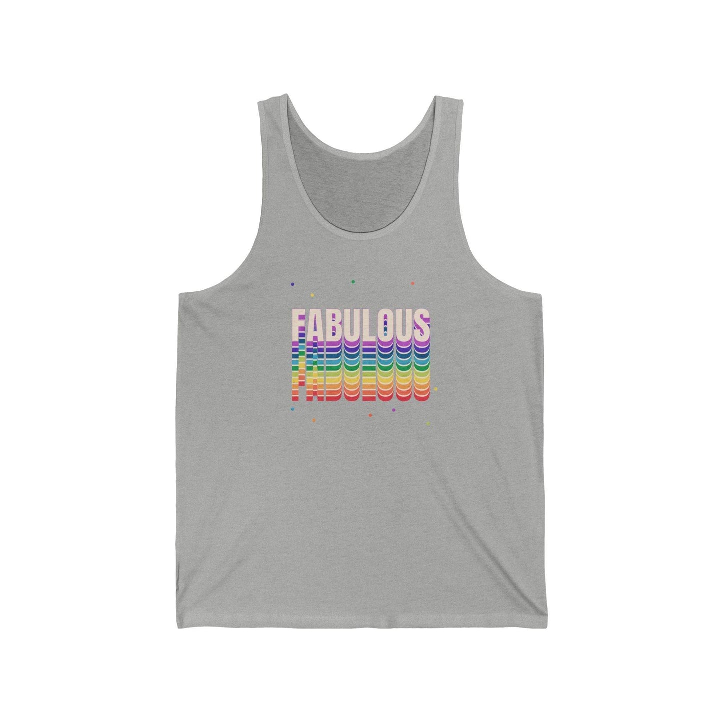 Fabulous Rainbow Tank Top - LGBTQ+ Pride Shirt - Colorful Graphic Tee - Goateez Style