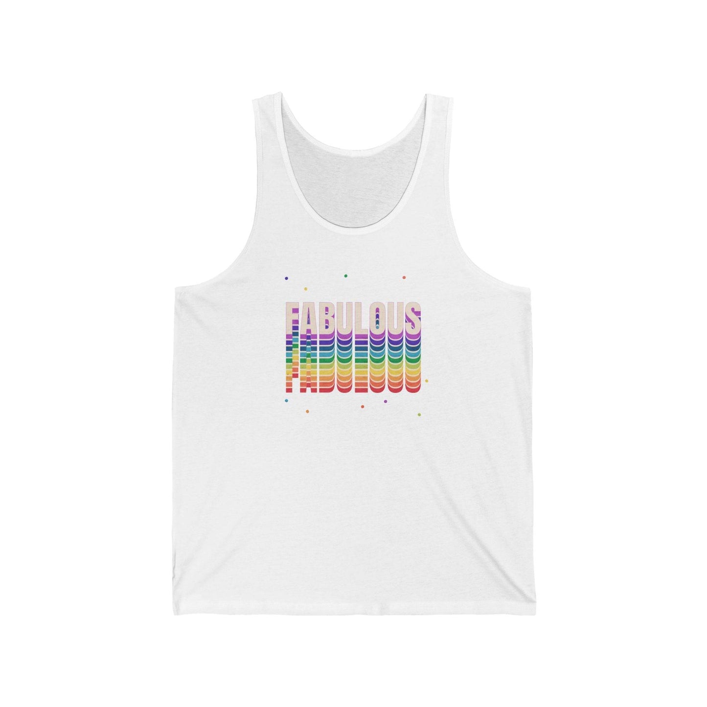 Fabulous Rainbow Tank Top - LGBTQ+ Pride Shirt - Colorful Graphic Tee - Goateez Style