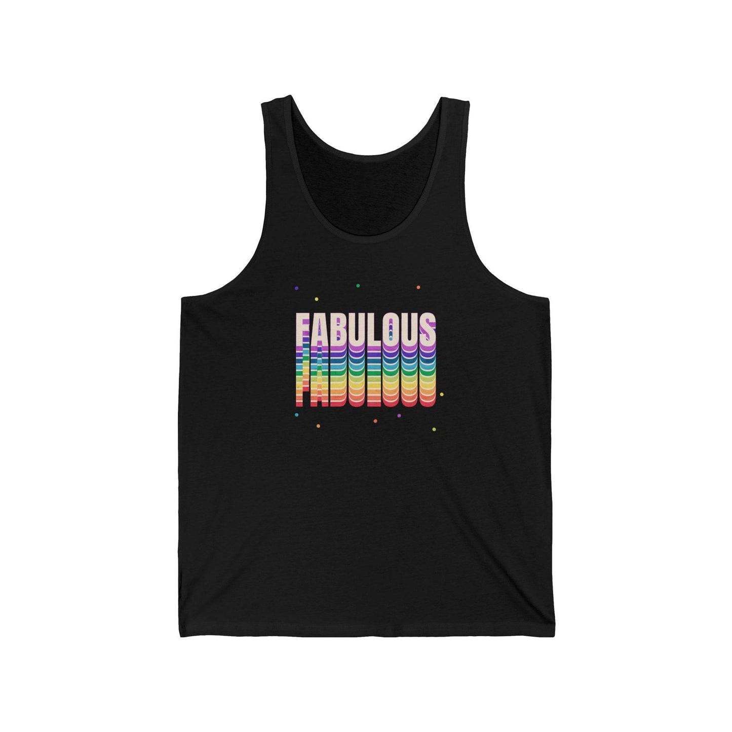 Fabulous Rainbow Tank Top - LGBTQ+ Pride Shirt - Colorful Graphic Tee - Goateez Style