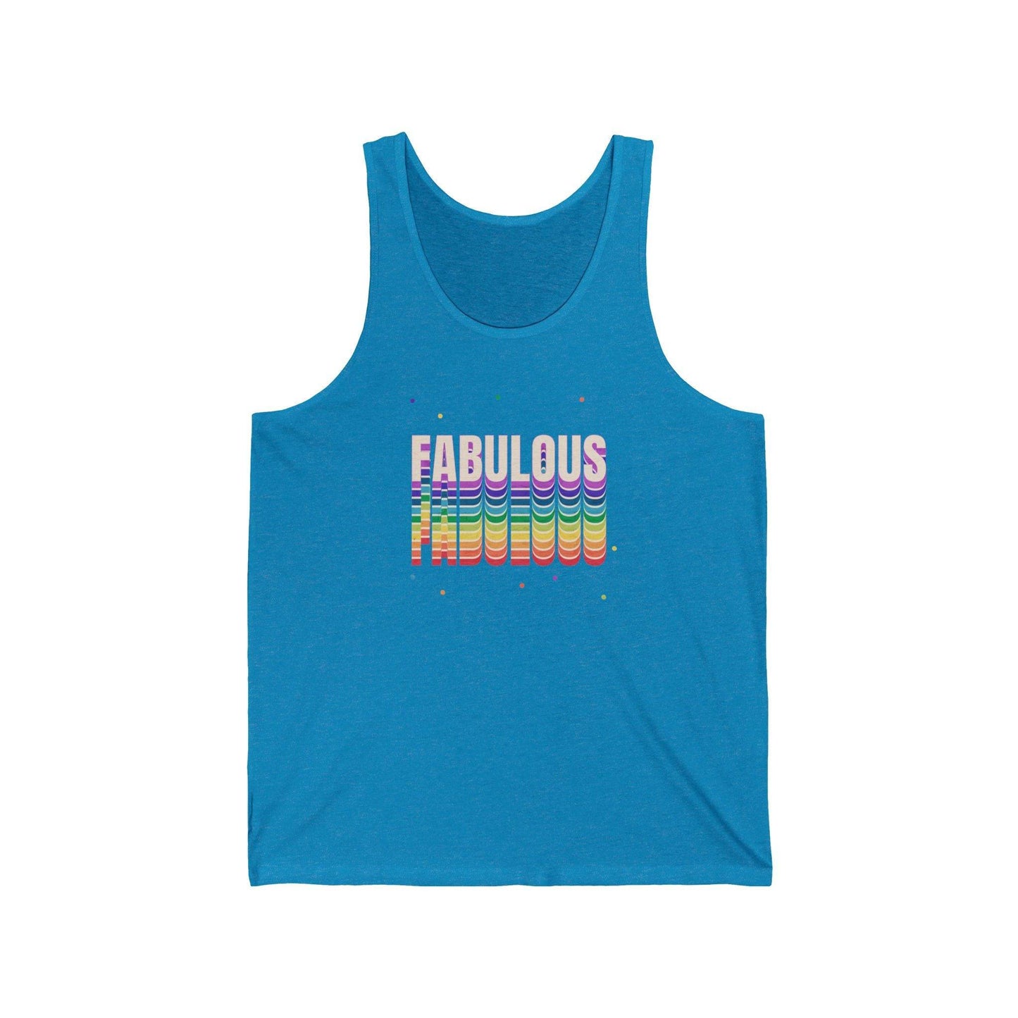 Fabulous Rainbow Tank Top - LGBTQ+ Pride Shirt - Colorful Graphic Tee - Goateez Style