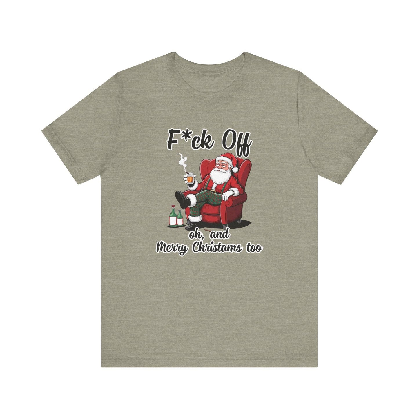 F*ck Off Santa Christmas Humor T-Shirt - Funny Holiday Graphic Tee - Goateez Style