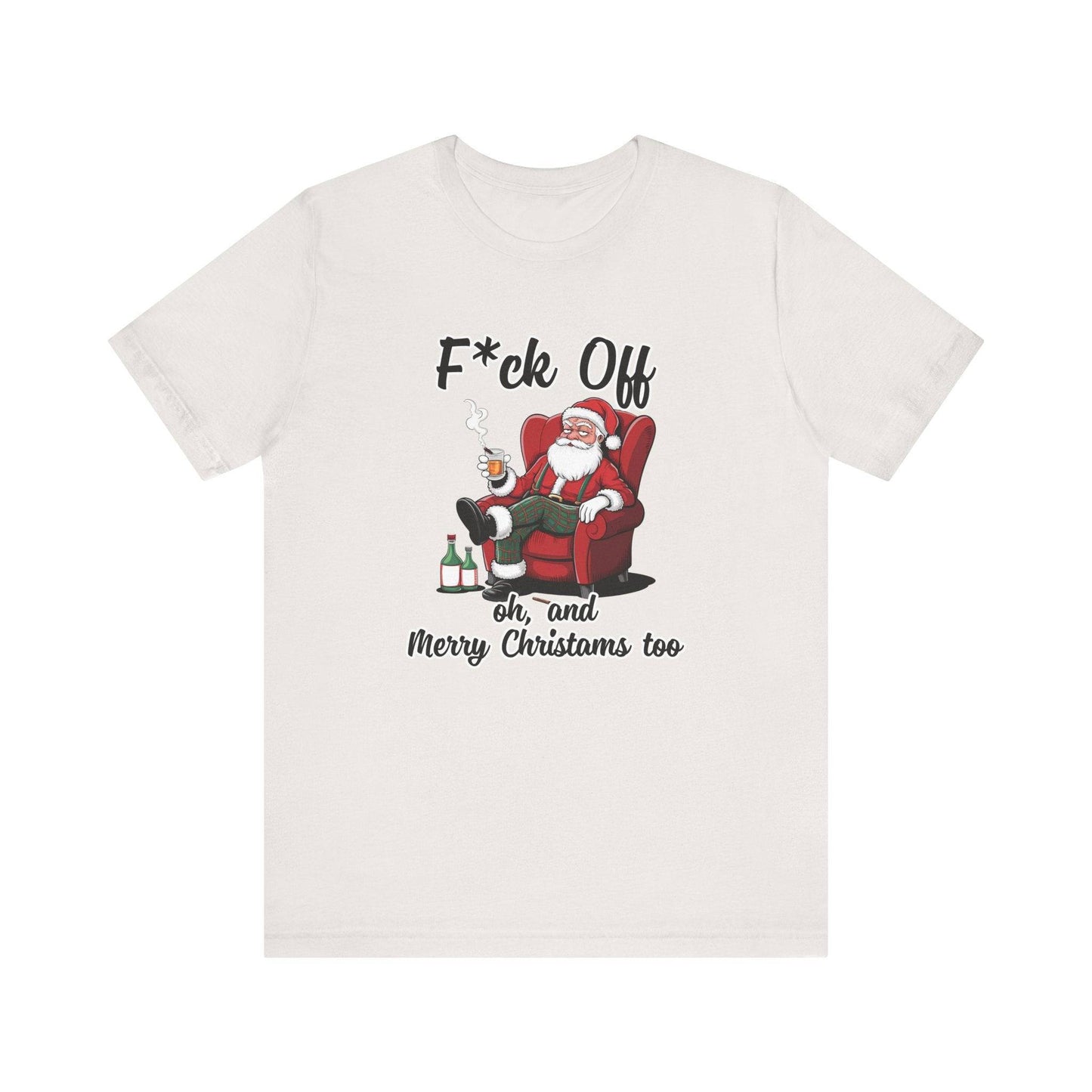 F*ck Off Santa Christmas Humor T-Shirt - Funny Holiday Graphic Tee - Goateez Style