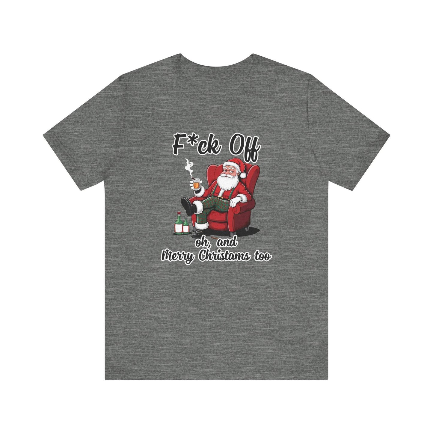 F*ck Off Santa Christmas Humor T-Shirt - Funny Holiday Graphic Tee - Goateez Style