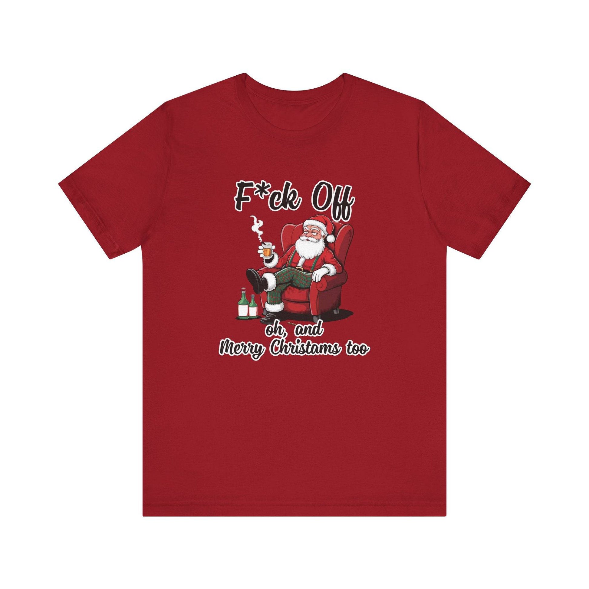 F*ck Off Santa Christmas Humor T-Shirt - Funny Holiday Graphic Tee - Goateez Style